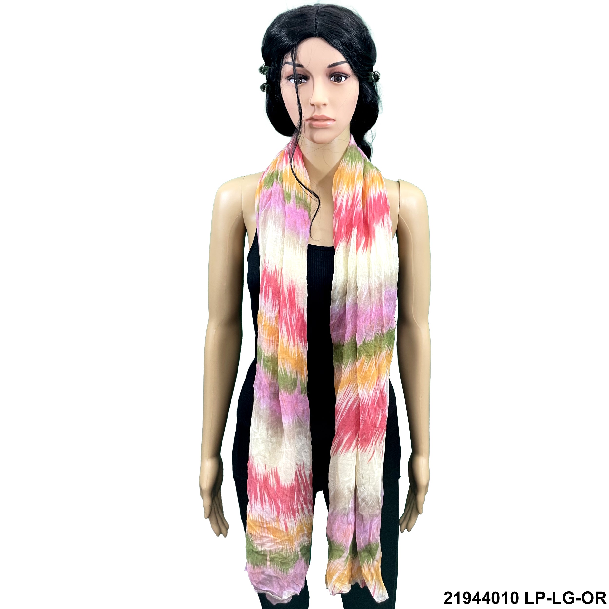 Tie Dye Print Summer Scarf 21944010 LP-LG-OR