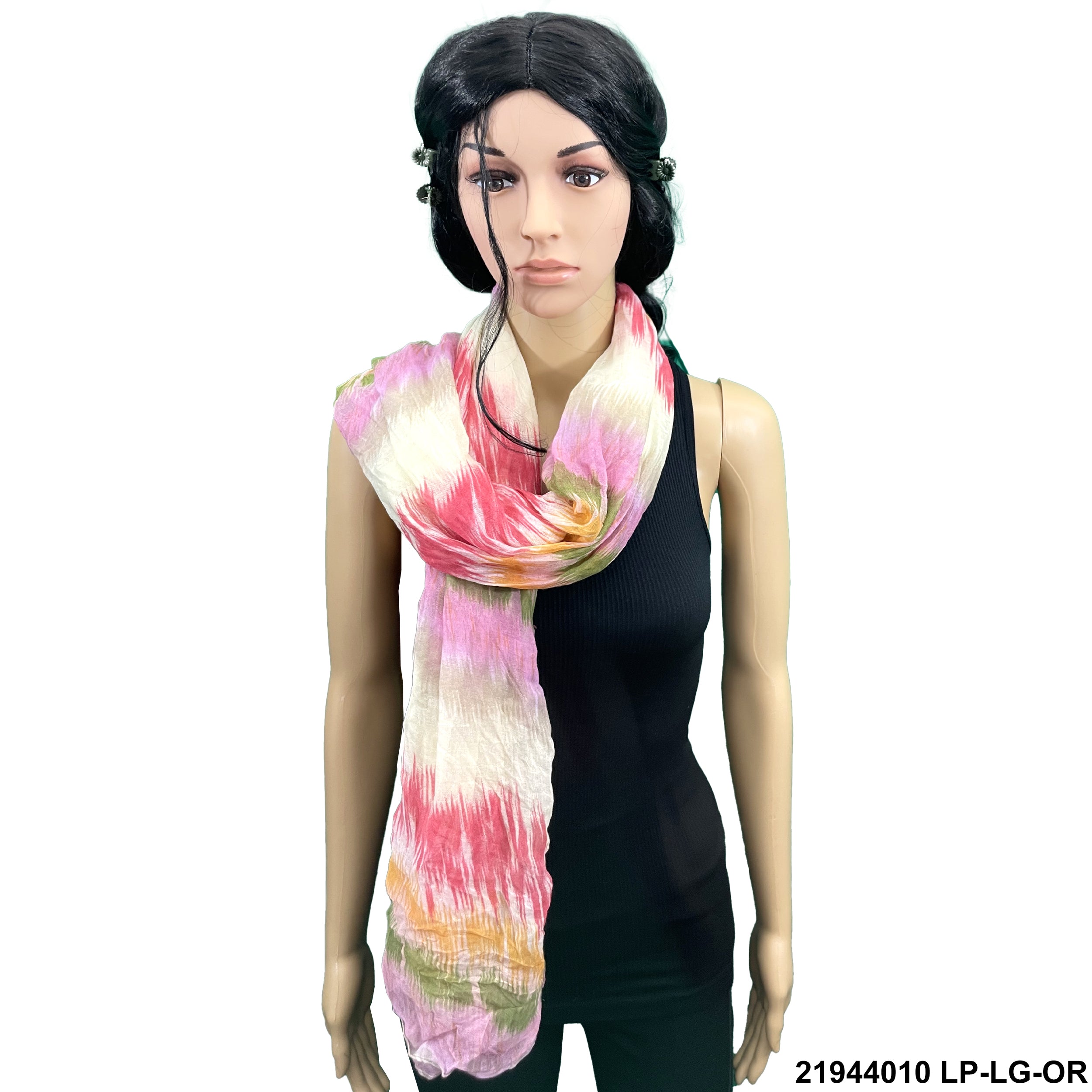 Tie Dye Print Summer Scarf 21944010 LP-LG-OR