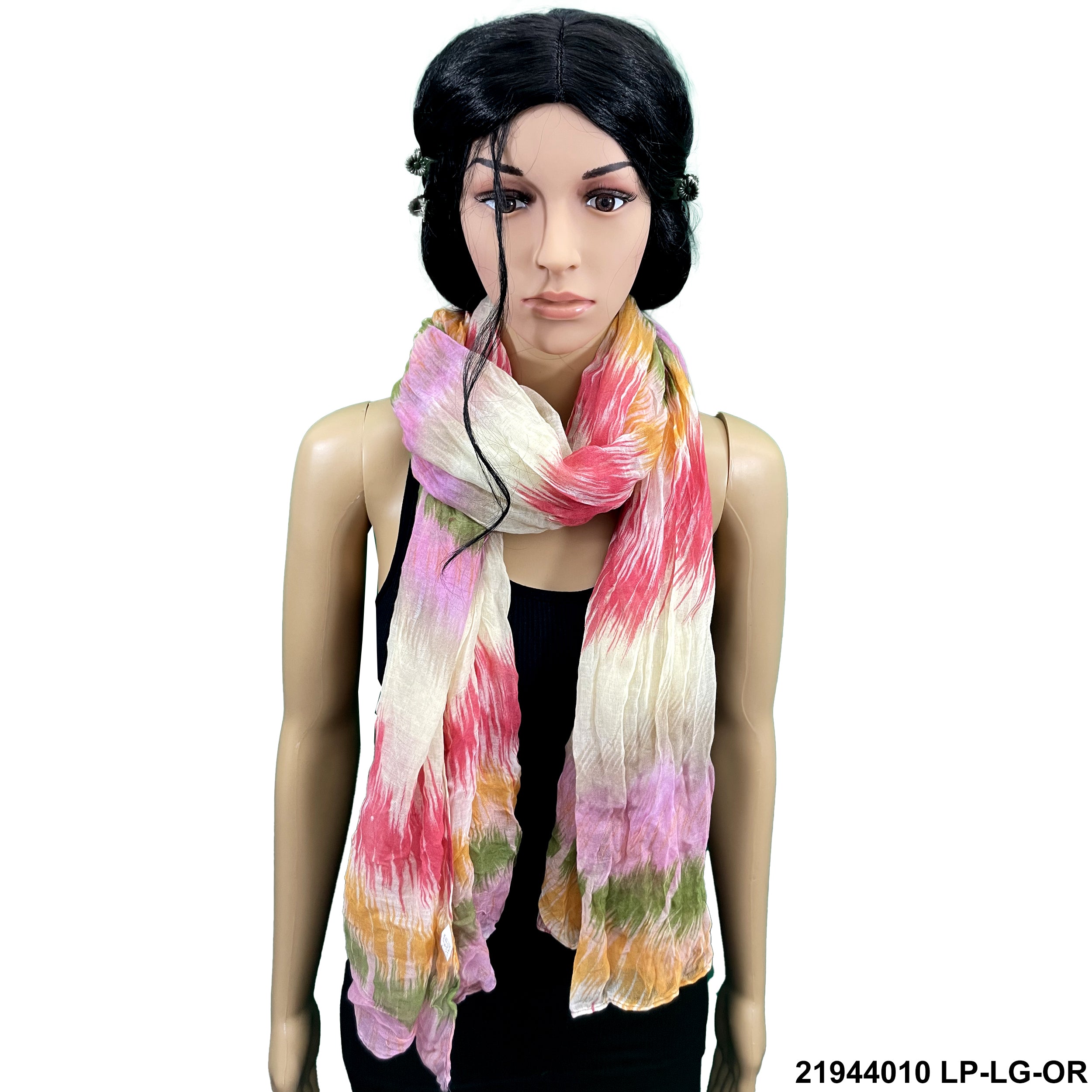 Tie Dye Print Summer Scarf 21944010 LP-LG-OR