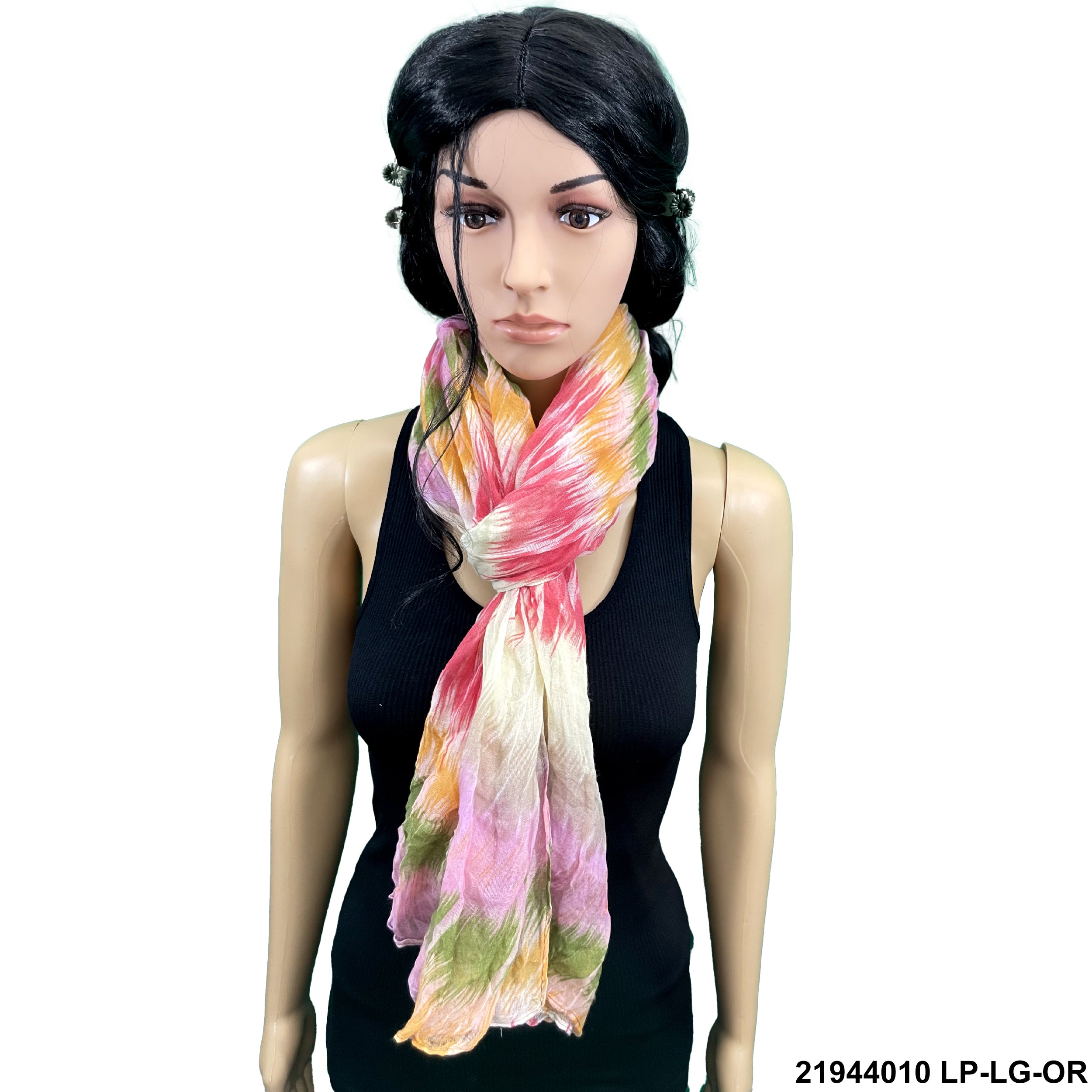 Tie Dye Print Summer Scarf 21944010 LP-LG-OR