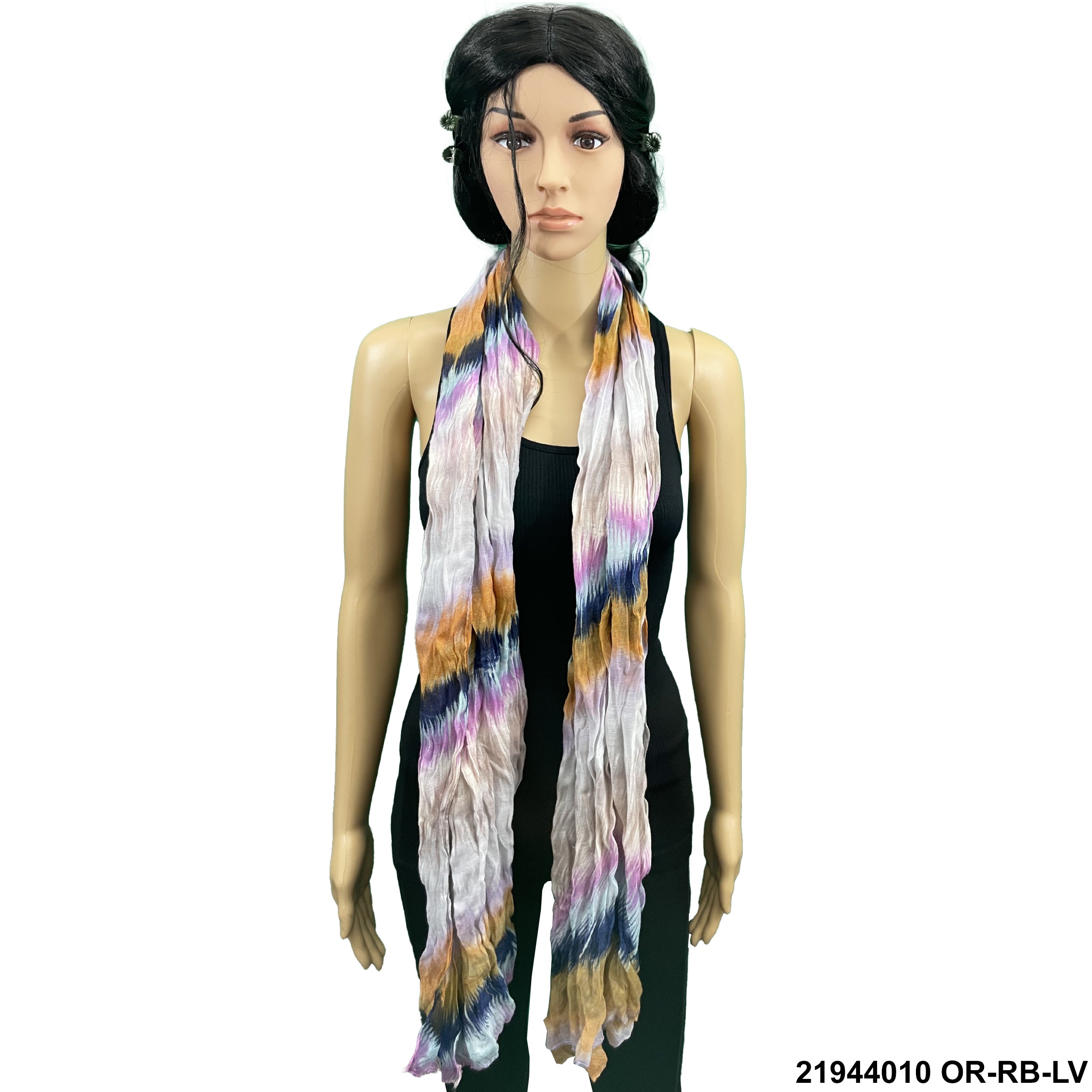 Tie Dye Print Summer Scarf 21944010 OR-RB-LV