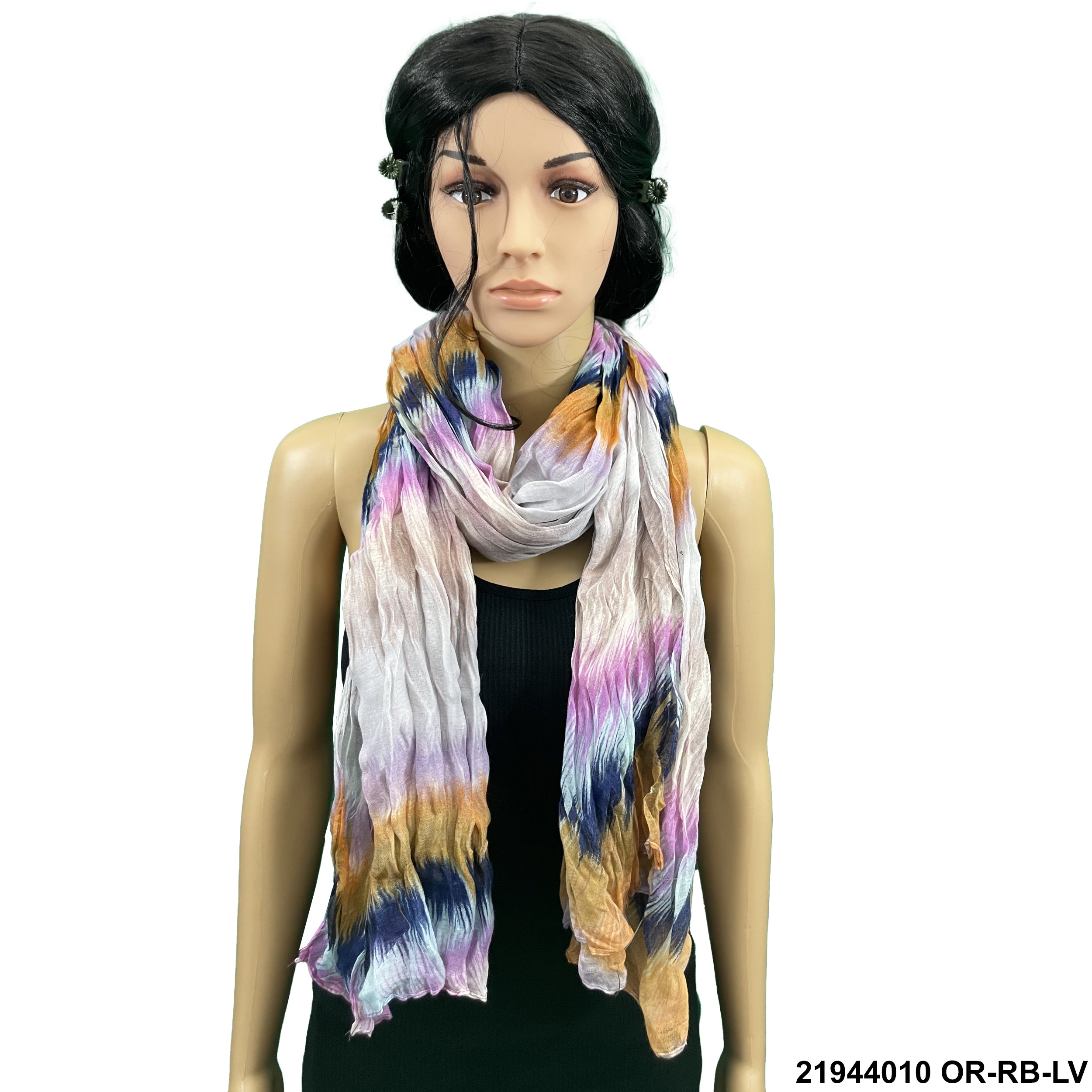 Tie Dye Print Summer Scarf 21944010 OR-RB-LV