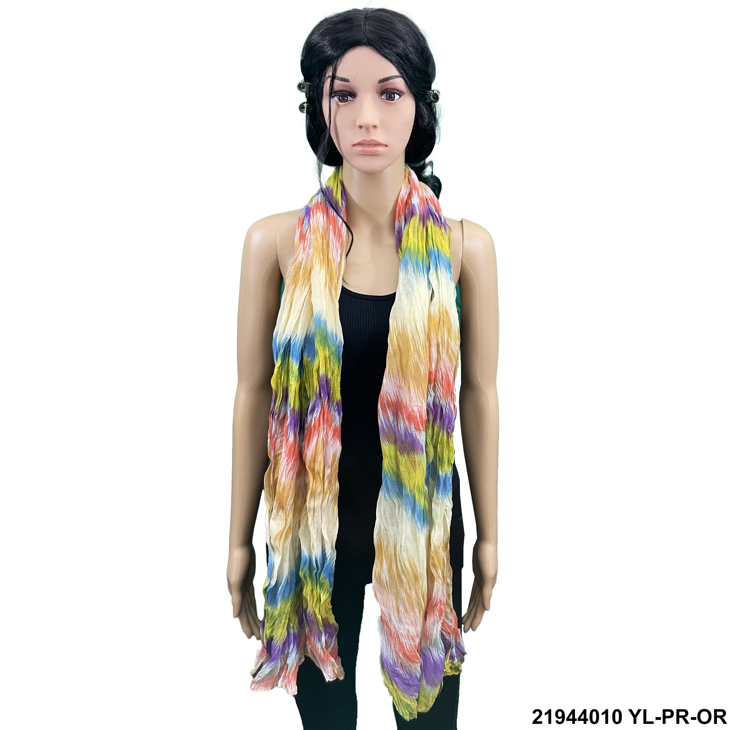 Tie Dye Print Summer Scarf 21944010 YL-PR-OR