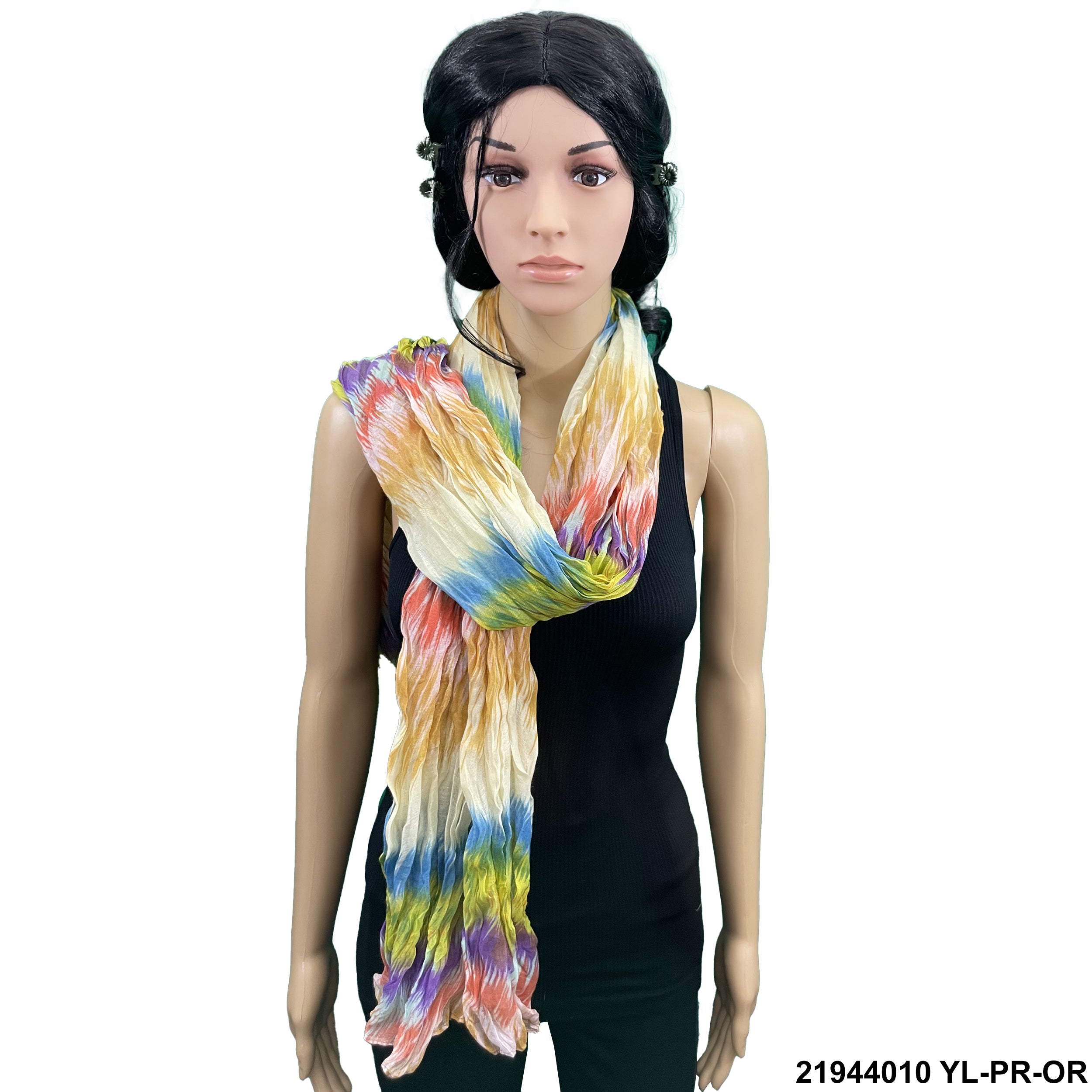 Tie Dye Print Summer Scarf 21944010 YL-PR-OR