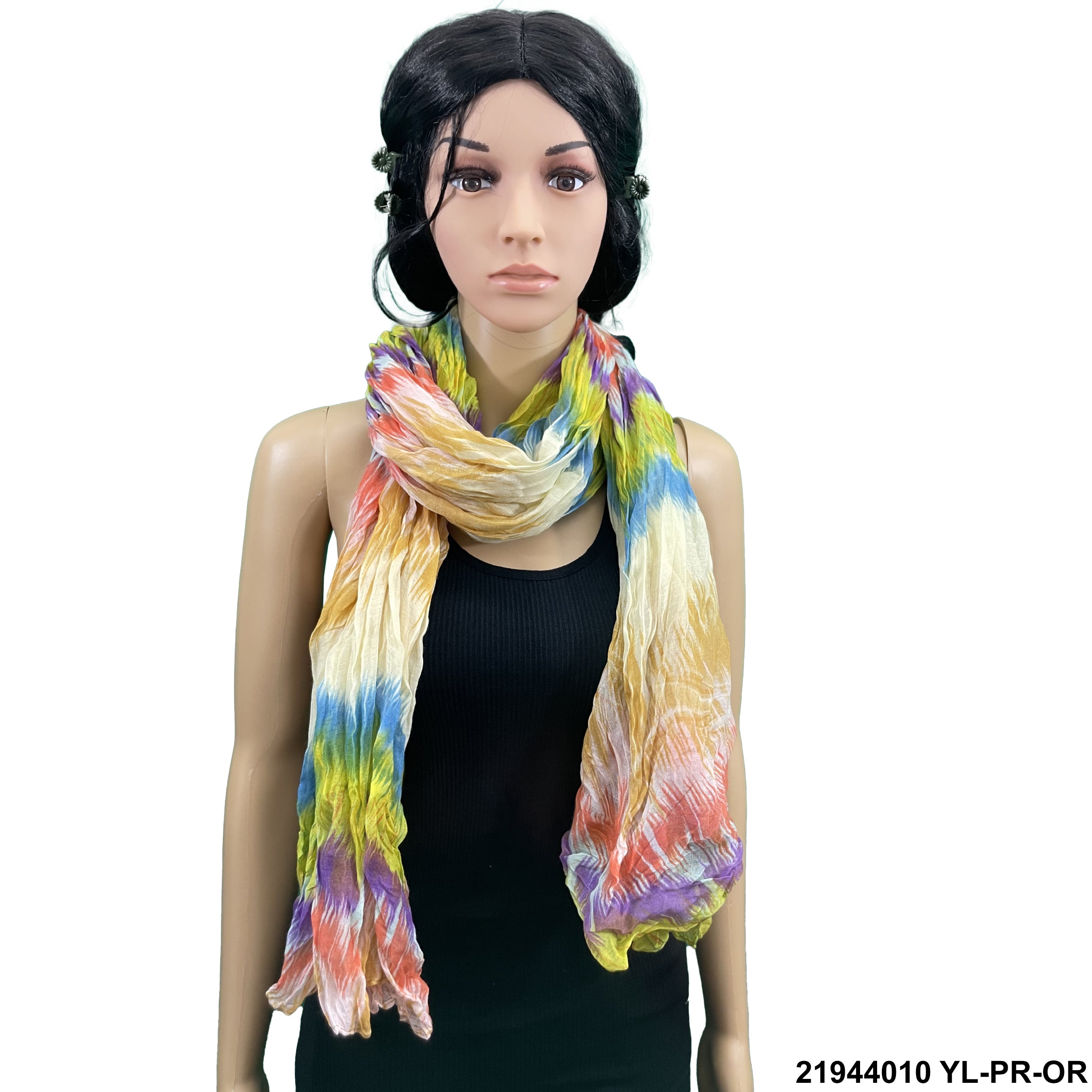 Tie Dye Print Summer Scarf 21944010 YL-PR-OR