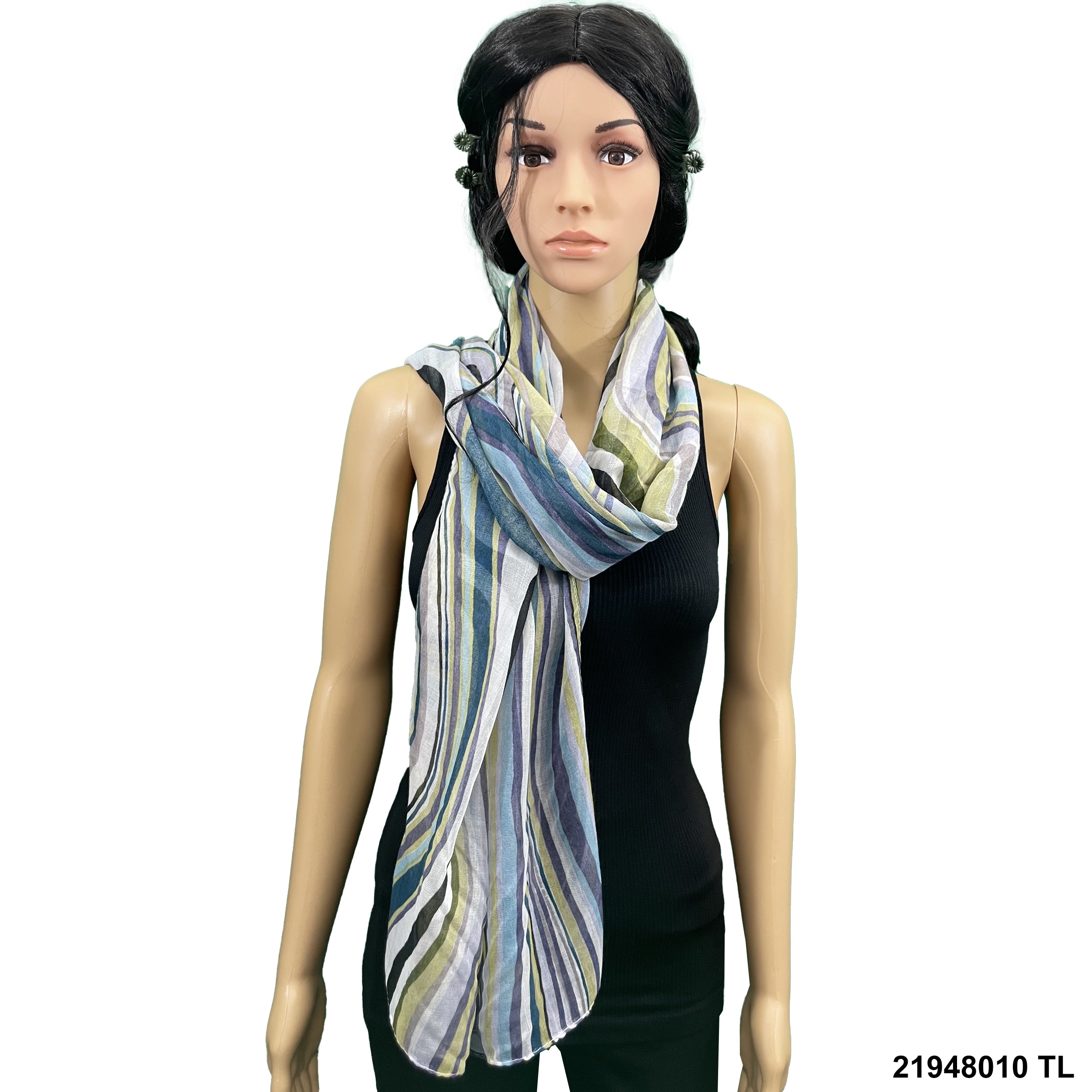 Snake Strip Print Summer Scarf 21948010 TL