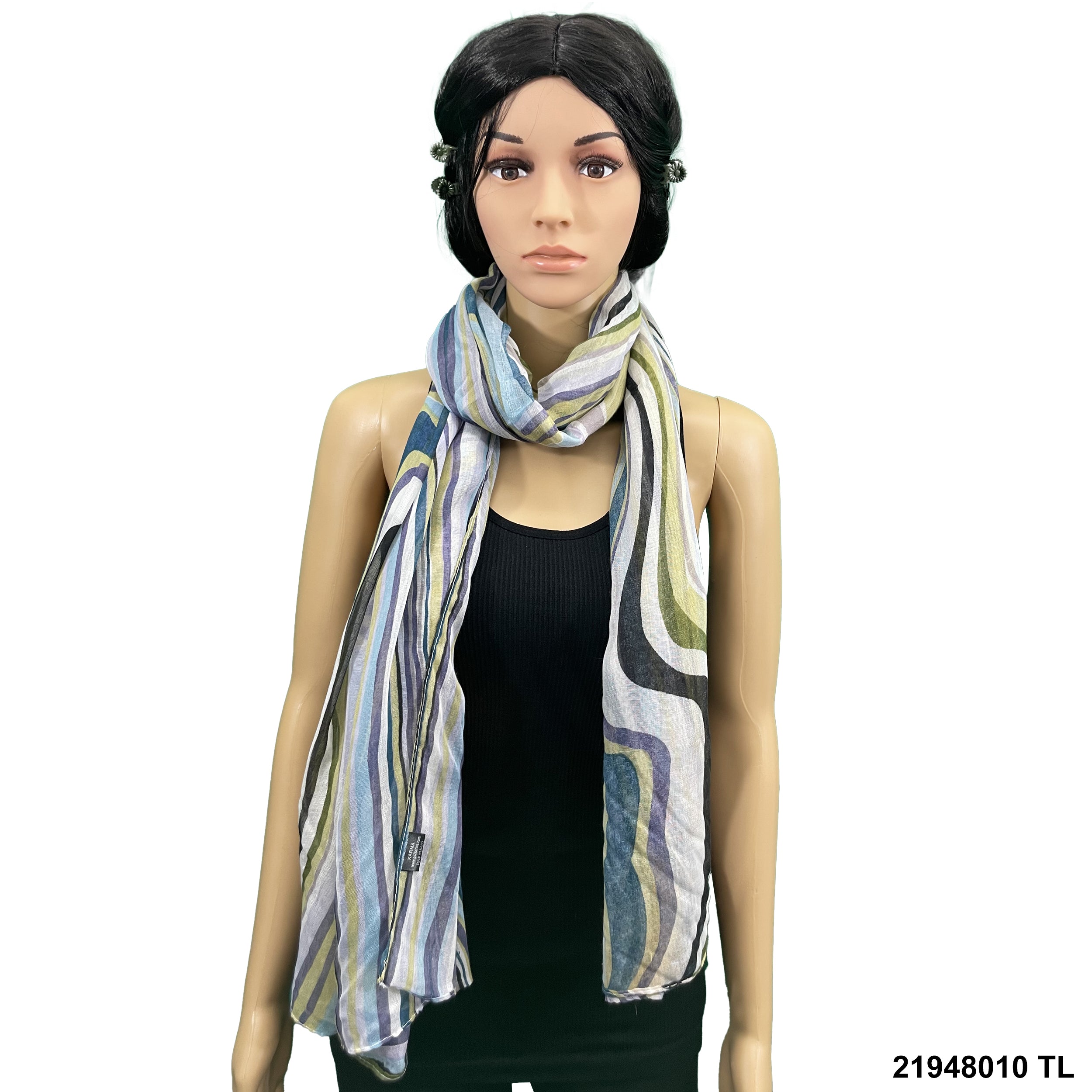 Snake Strip Print Summer Scarf 21948010 TL