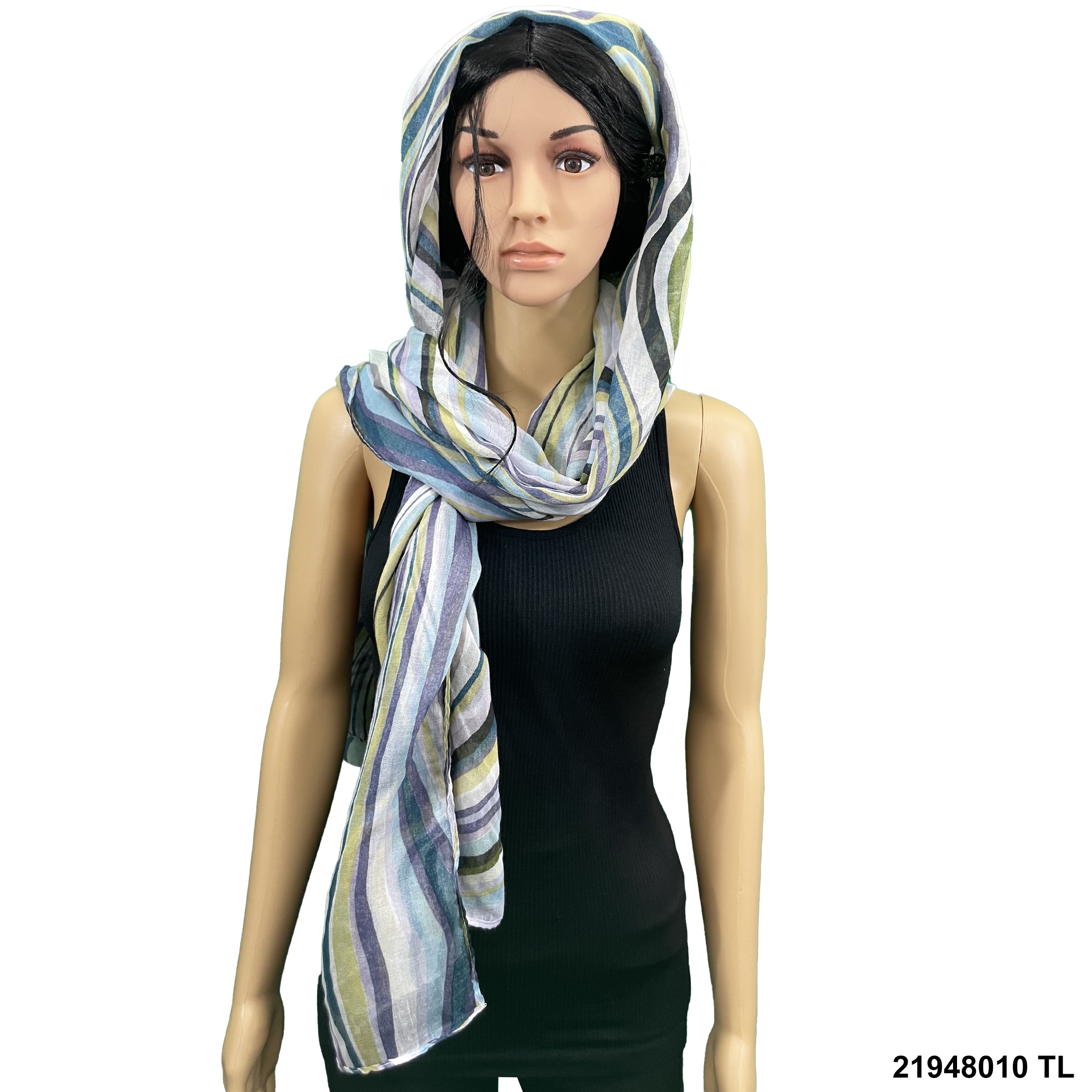 Snake Strip Print Summer Scarf 21948010 TL