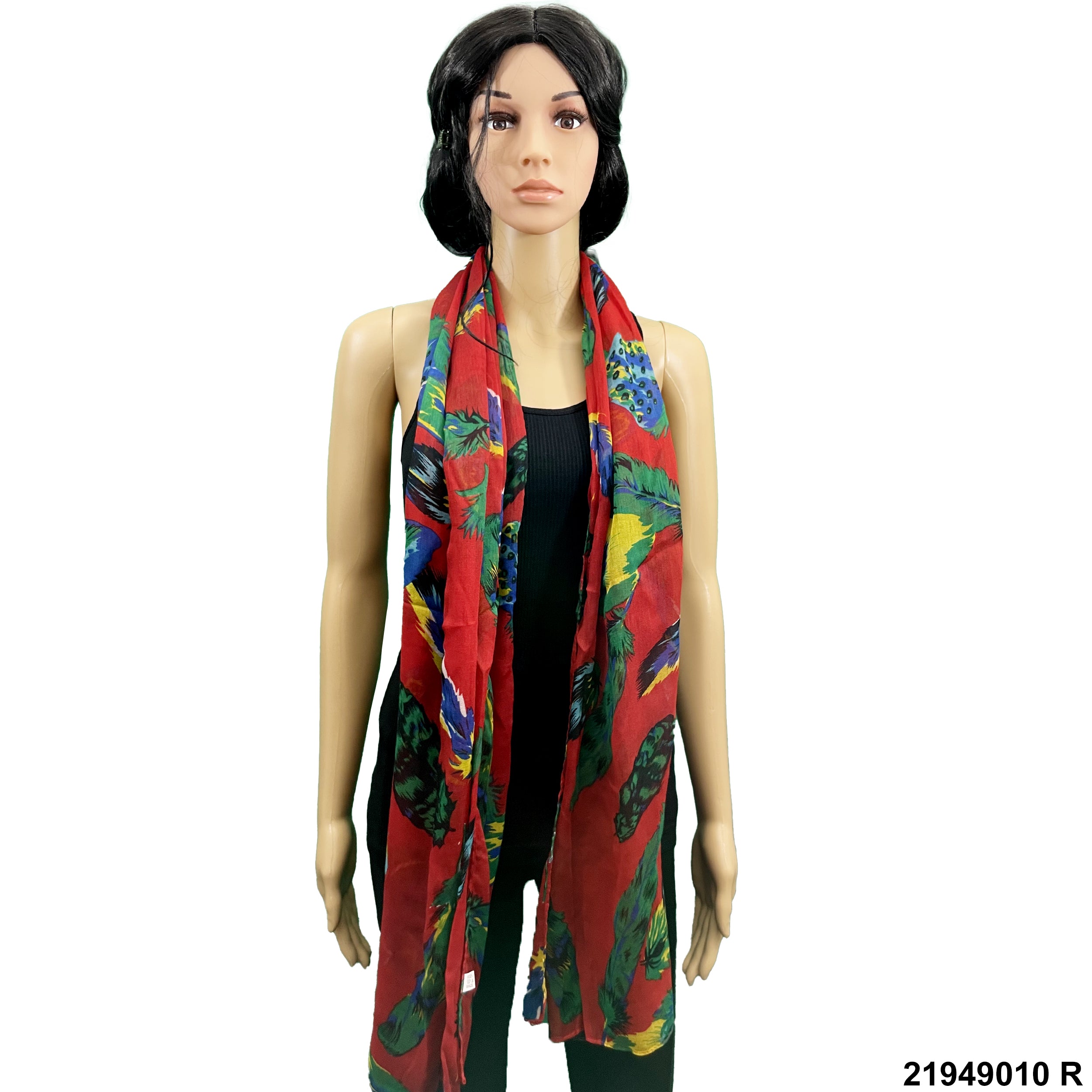 Feather Print Summer Scarf 21949010 R