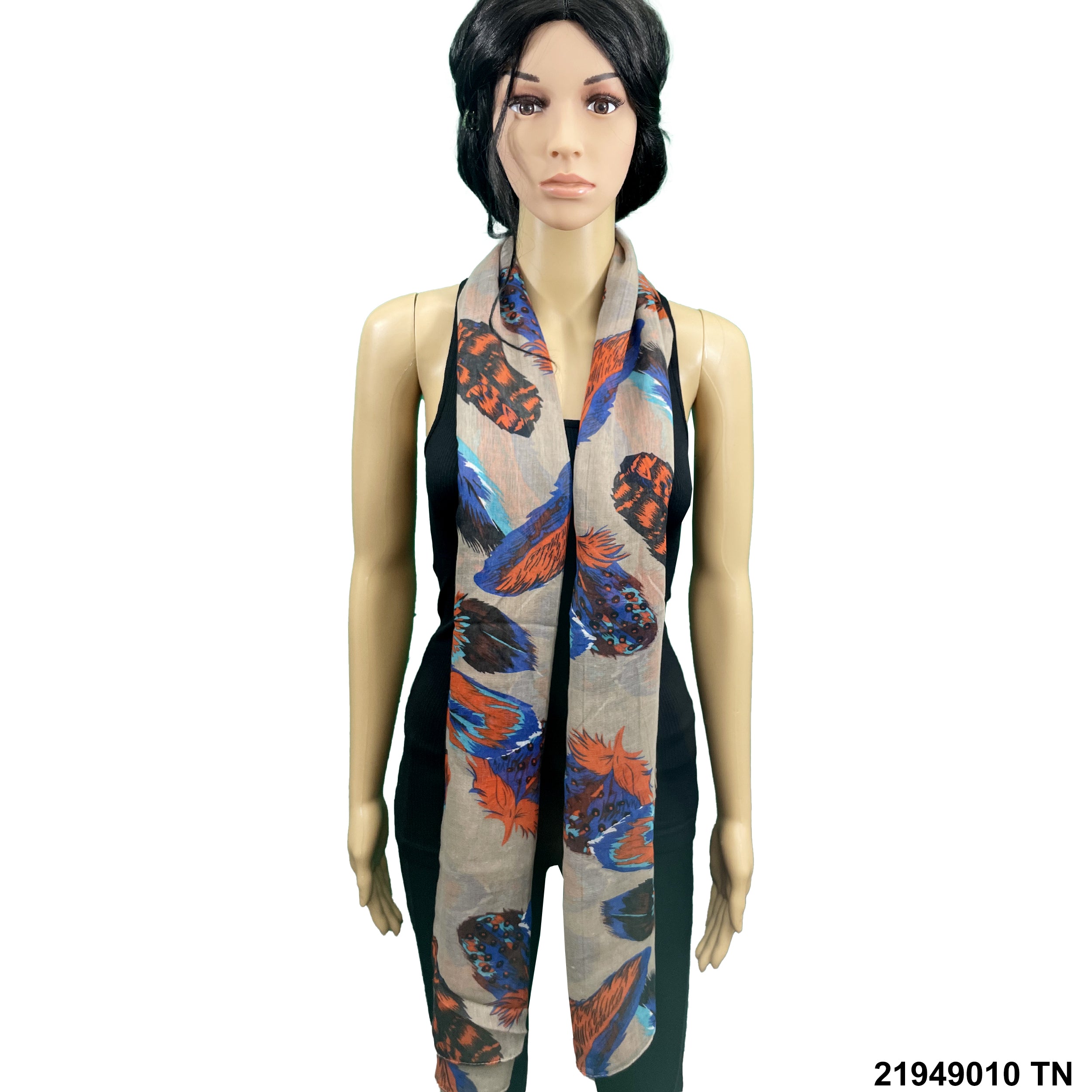 Feather Print Summer Scarf 21949010 TN