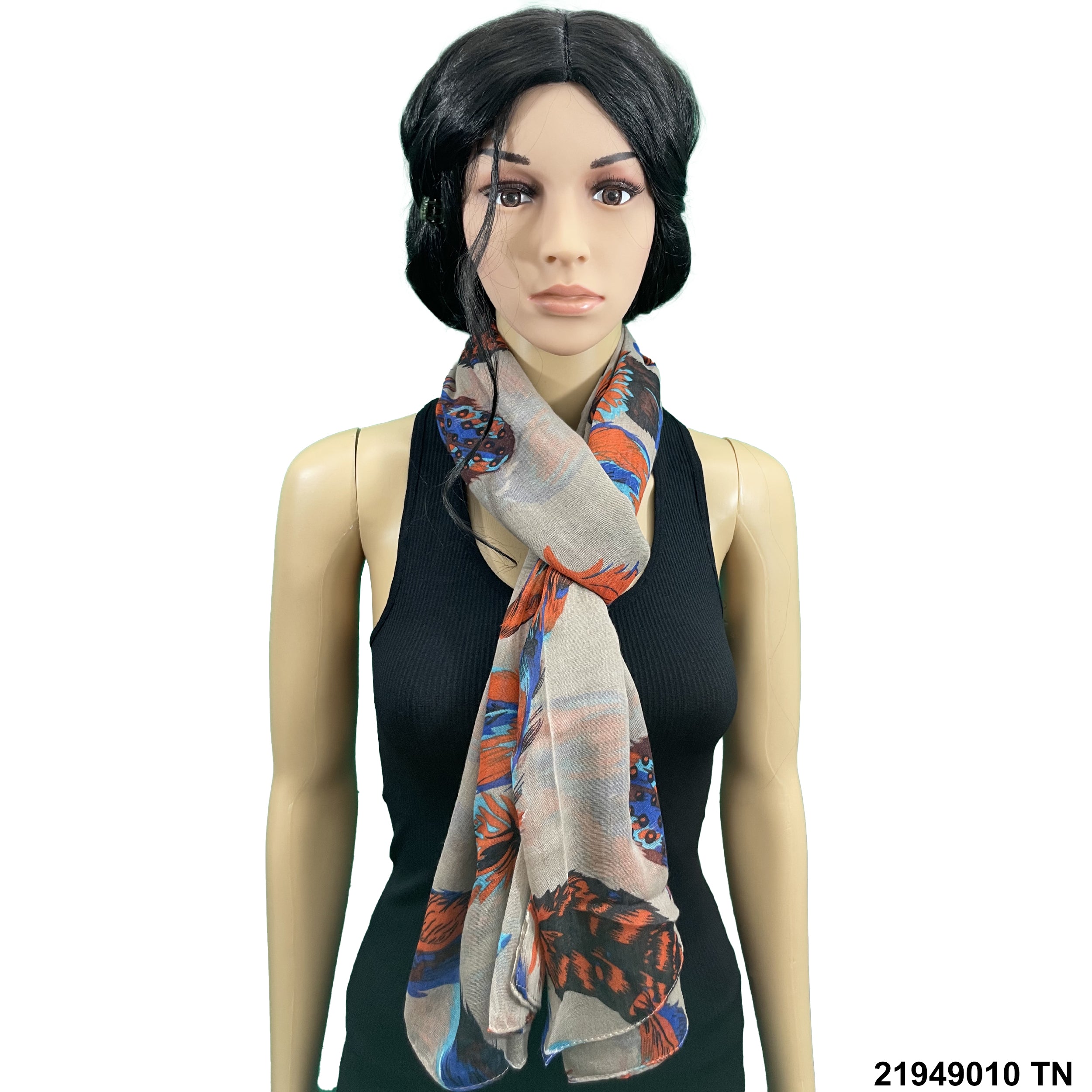 Feather Print Summer Scarf 21949010 TN