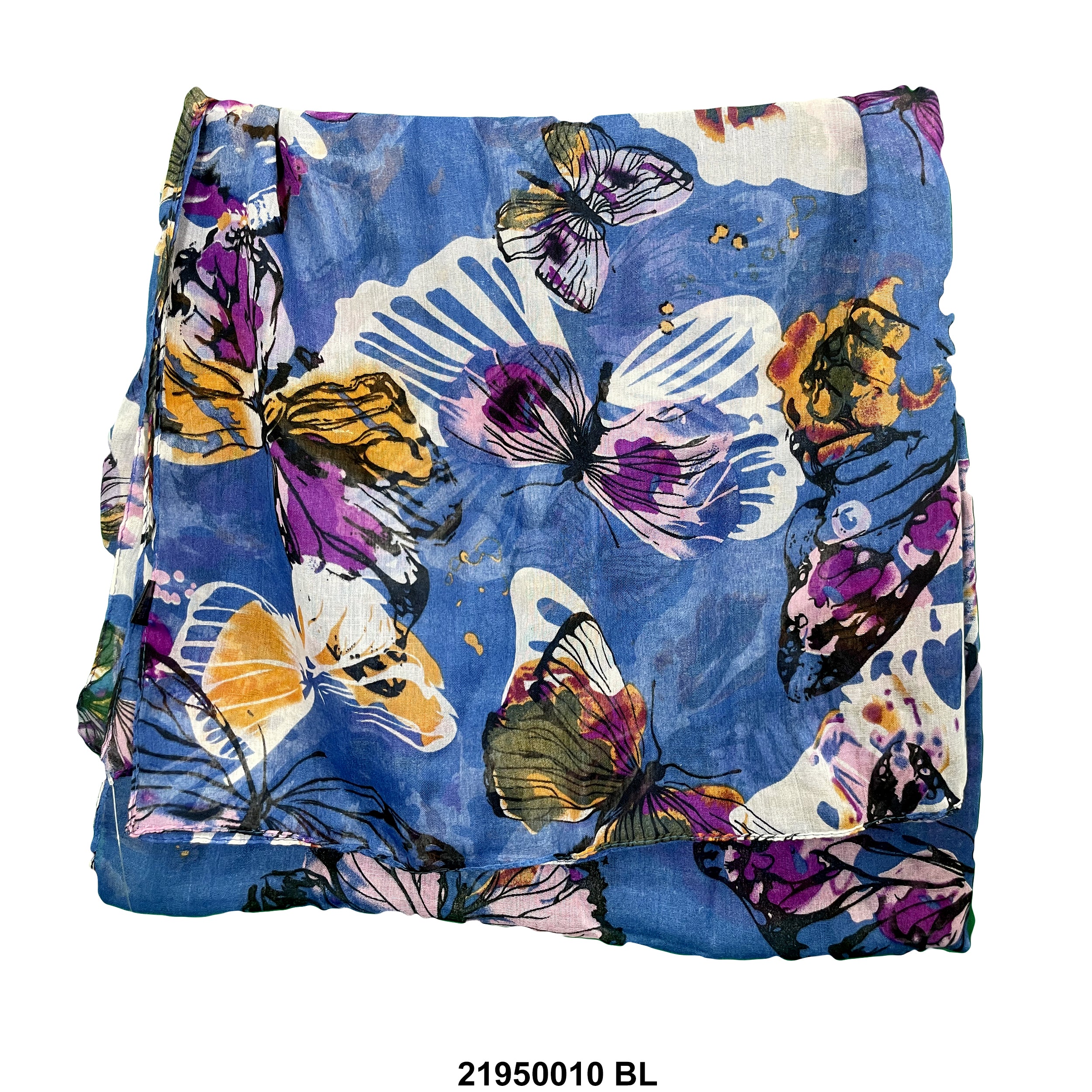 Butterfly Print Summer Scarf 21950010 BL