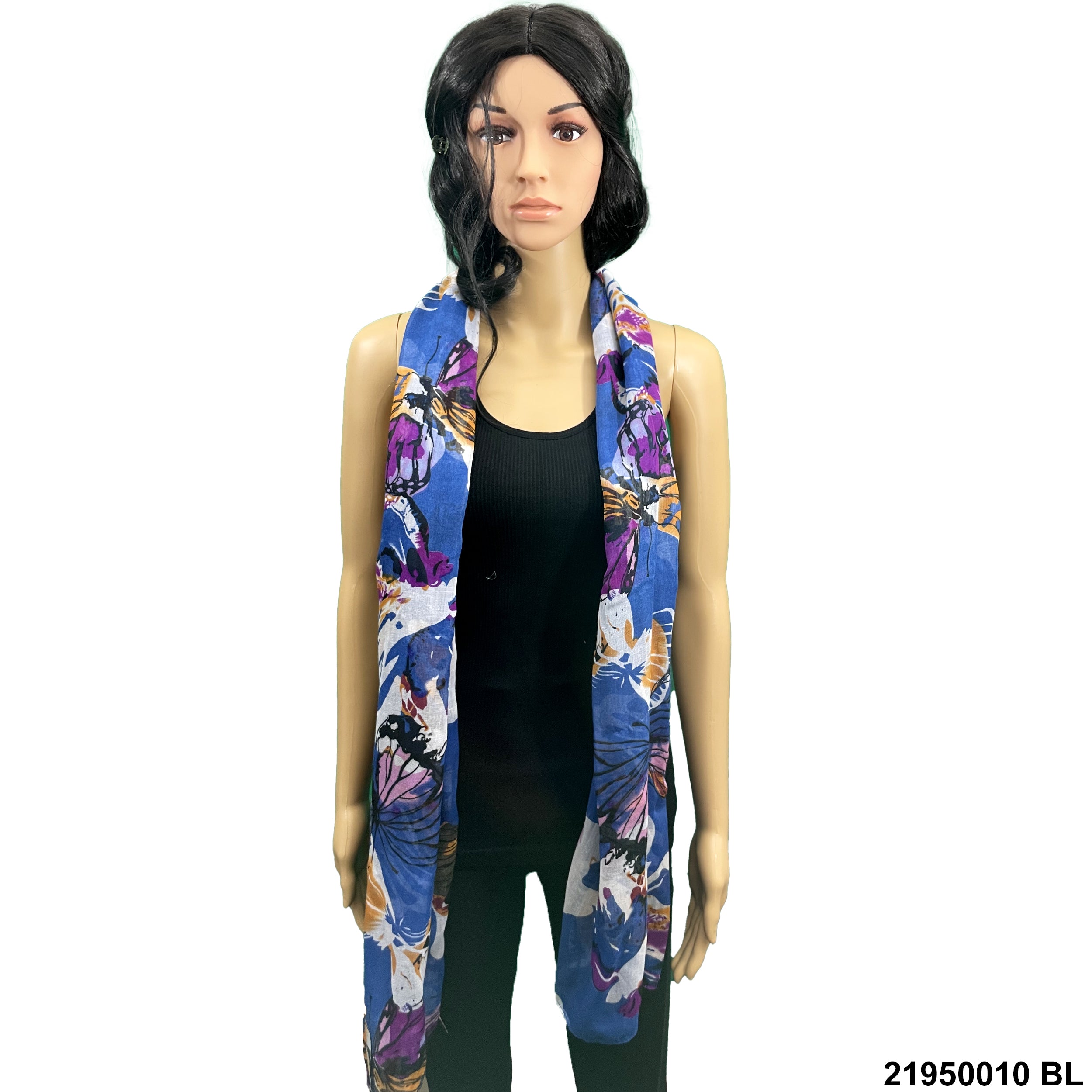 Butterfly Print Summer Scarf 21950010 BL