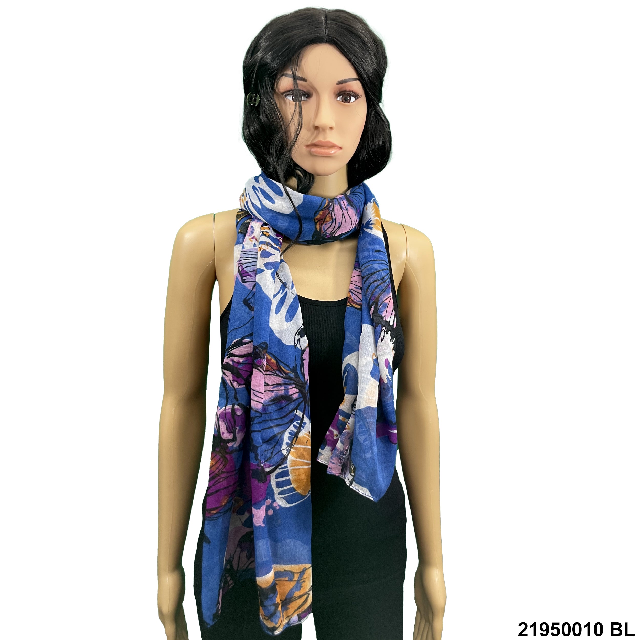 Butterfly Print Summer Scarf 21950010 BL