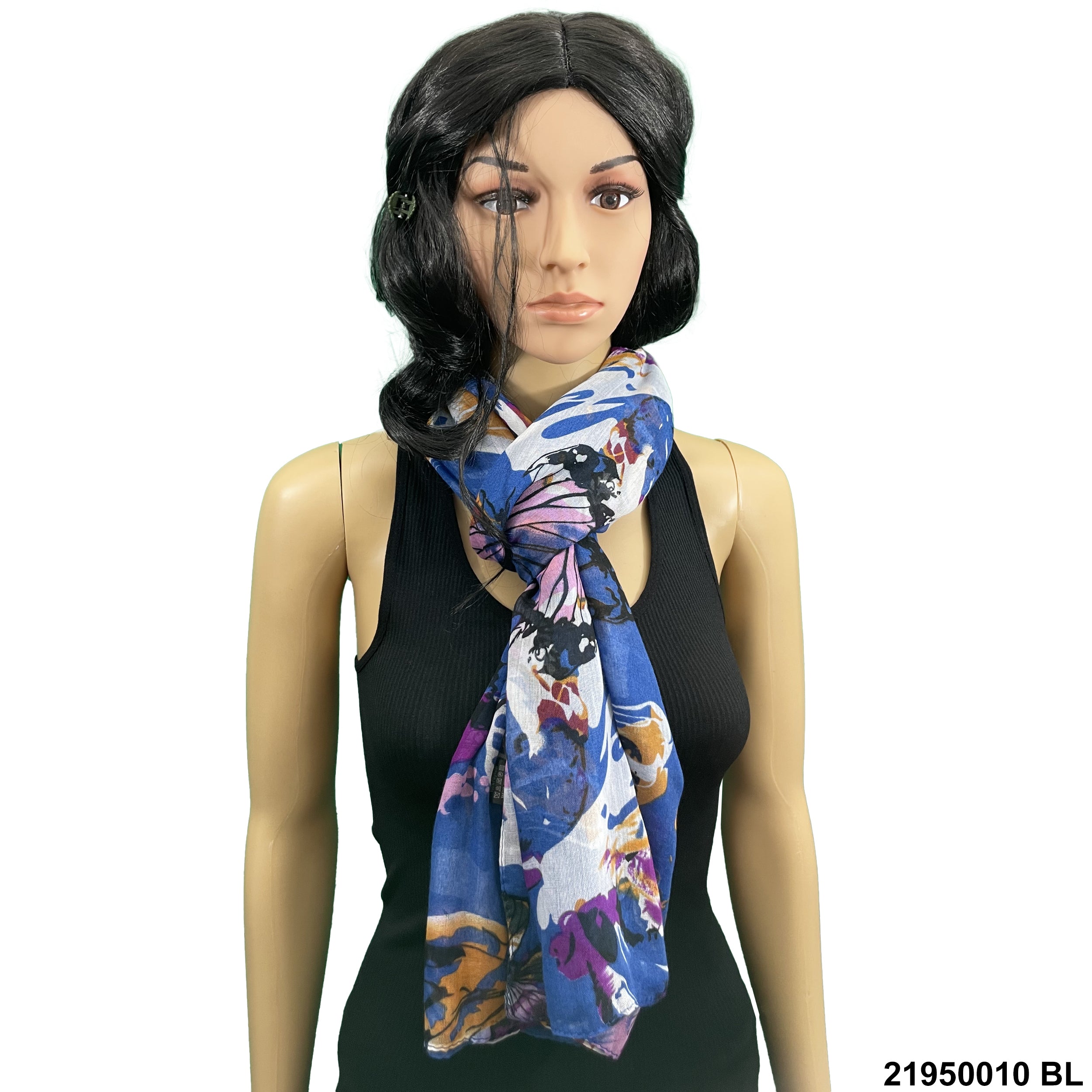 Butterfly Print Summer Scarf 21950010 BL