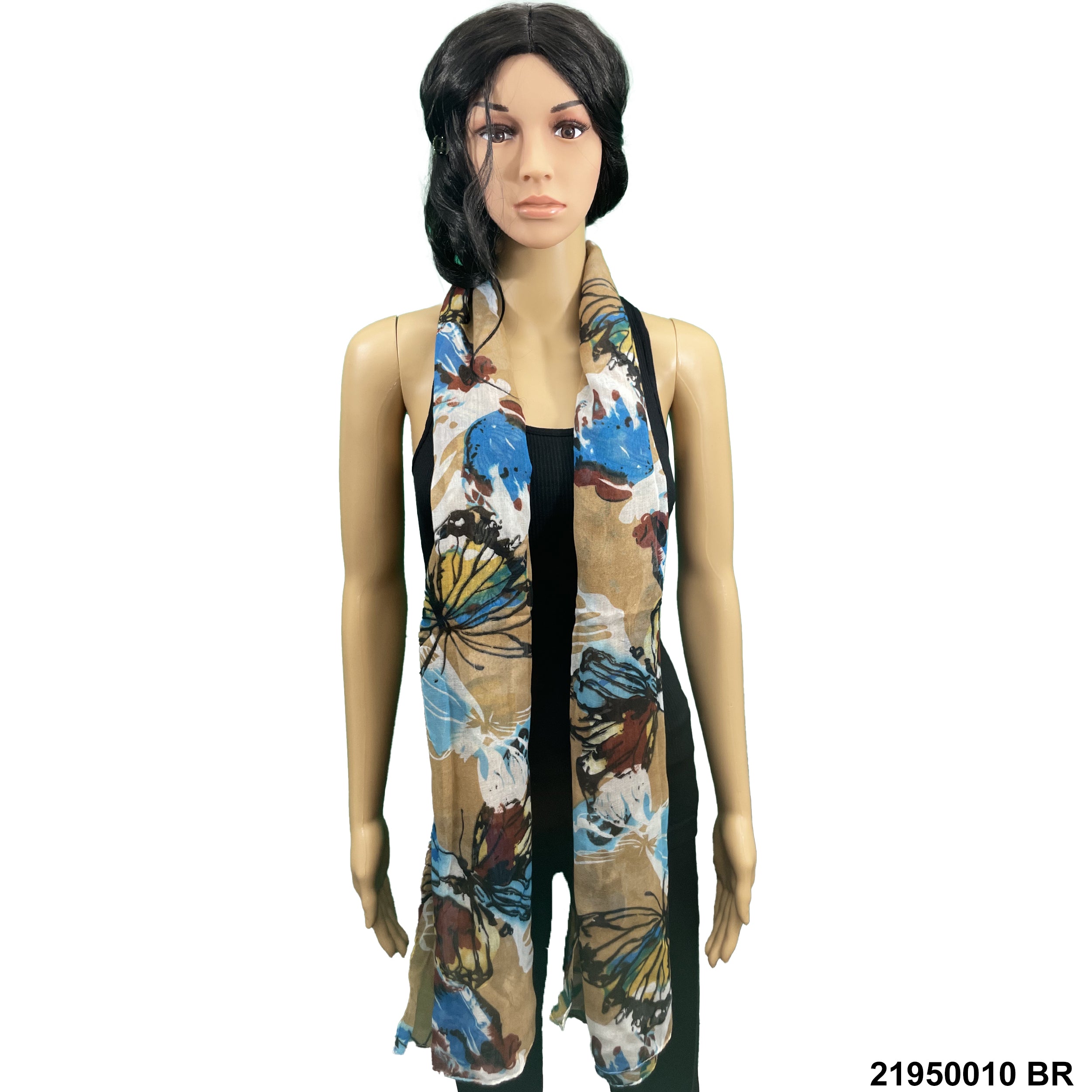 Butterfly Print Summer Scarf 21950010 BR