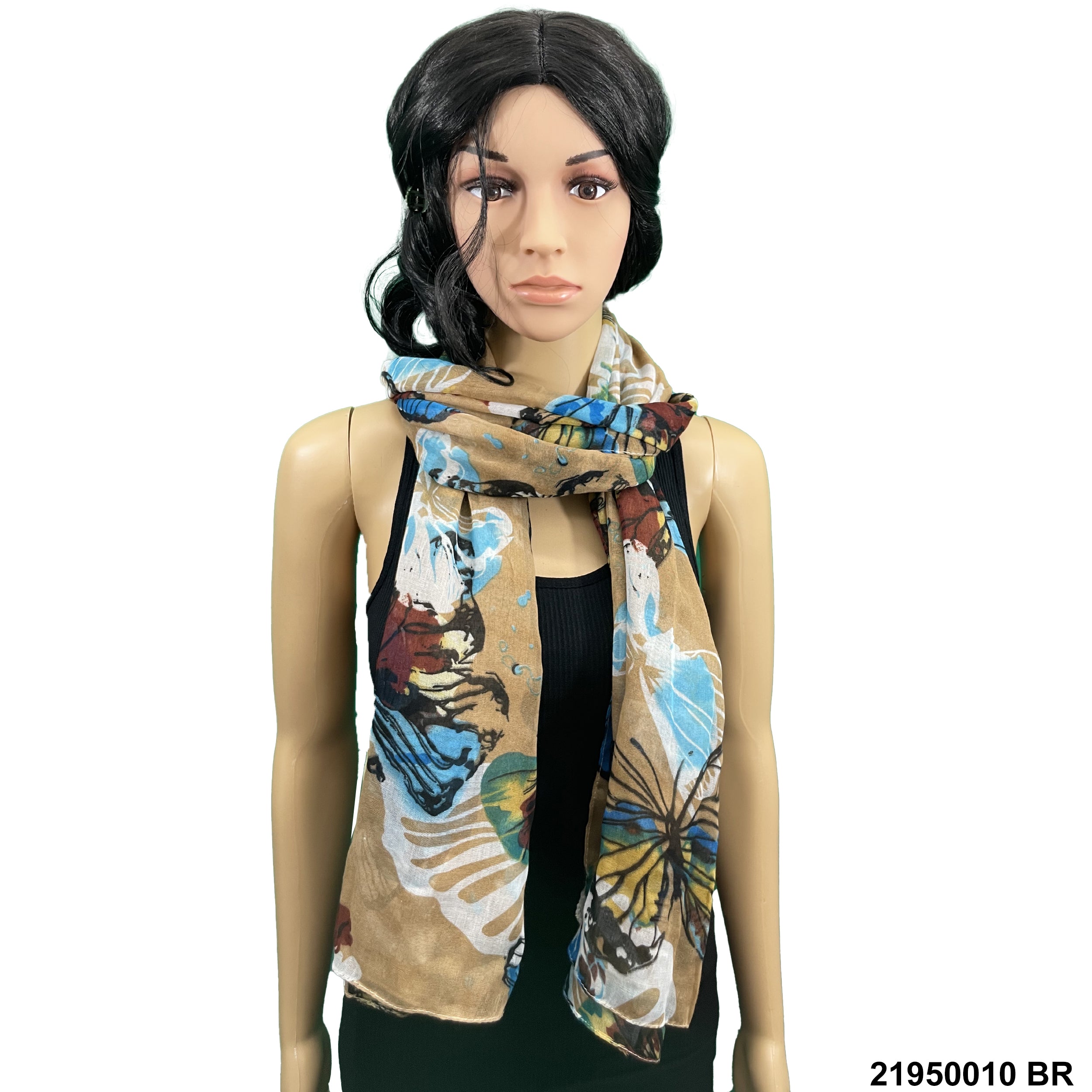 Butterfly Print Summer Scarf 21950010 BR