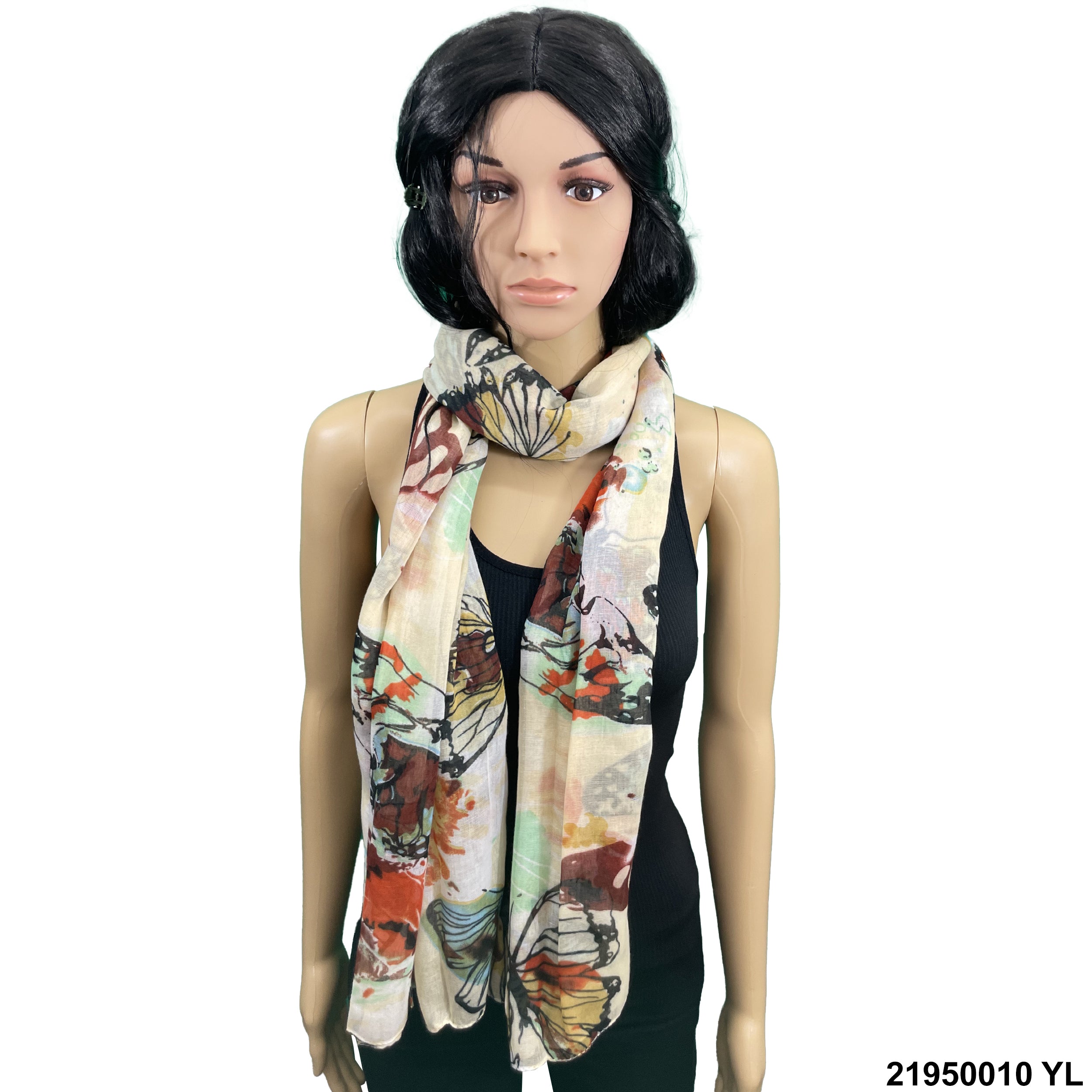 Butterfly Print Summer Scarf 21950010 YL