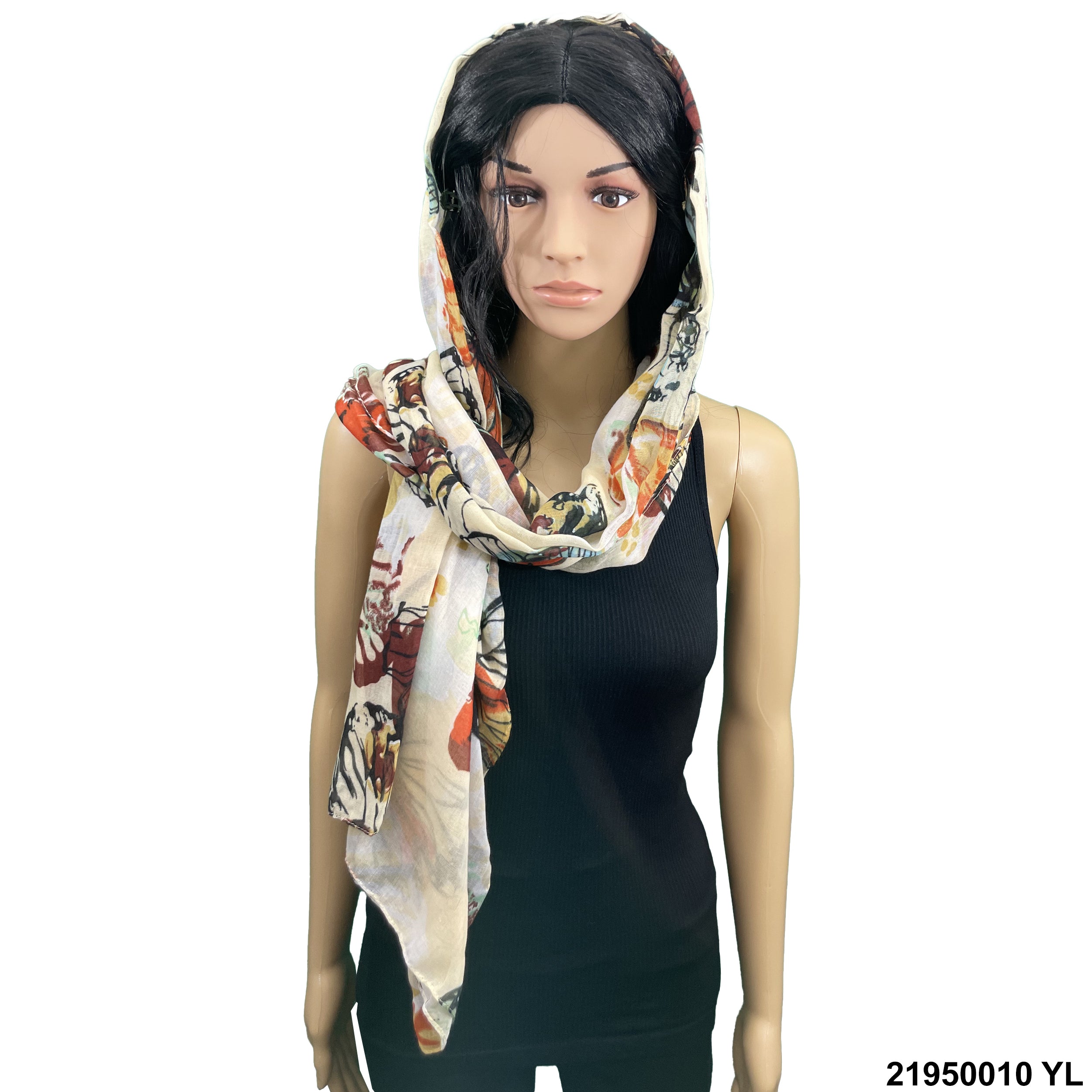 Butterfly Print Summer Scarf 21950010 YL