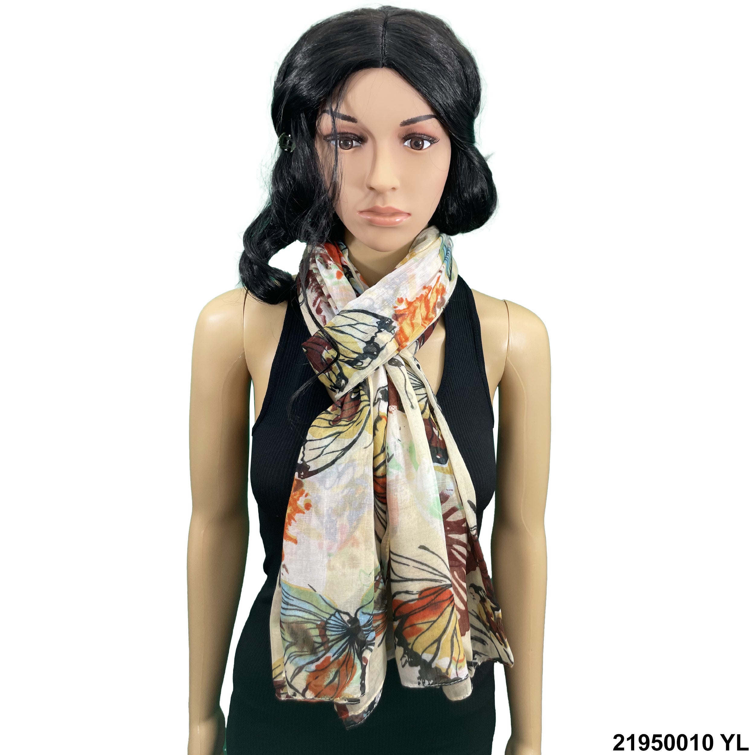 Butterfly Print Summer Scarf 21950010 YL