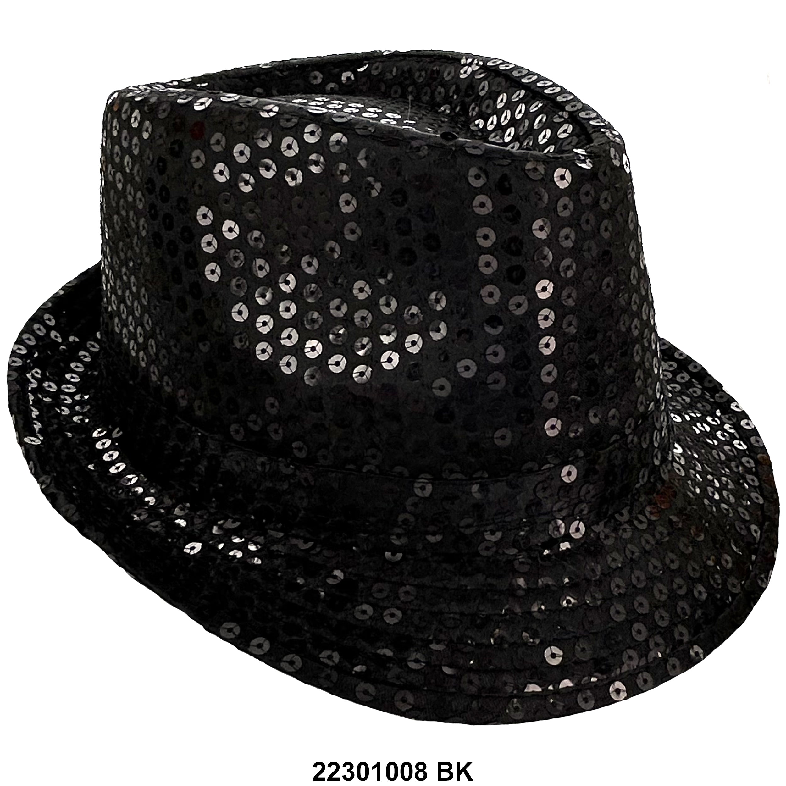 Sequined Fedora Hat 22301008 BK