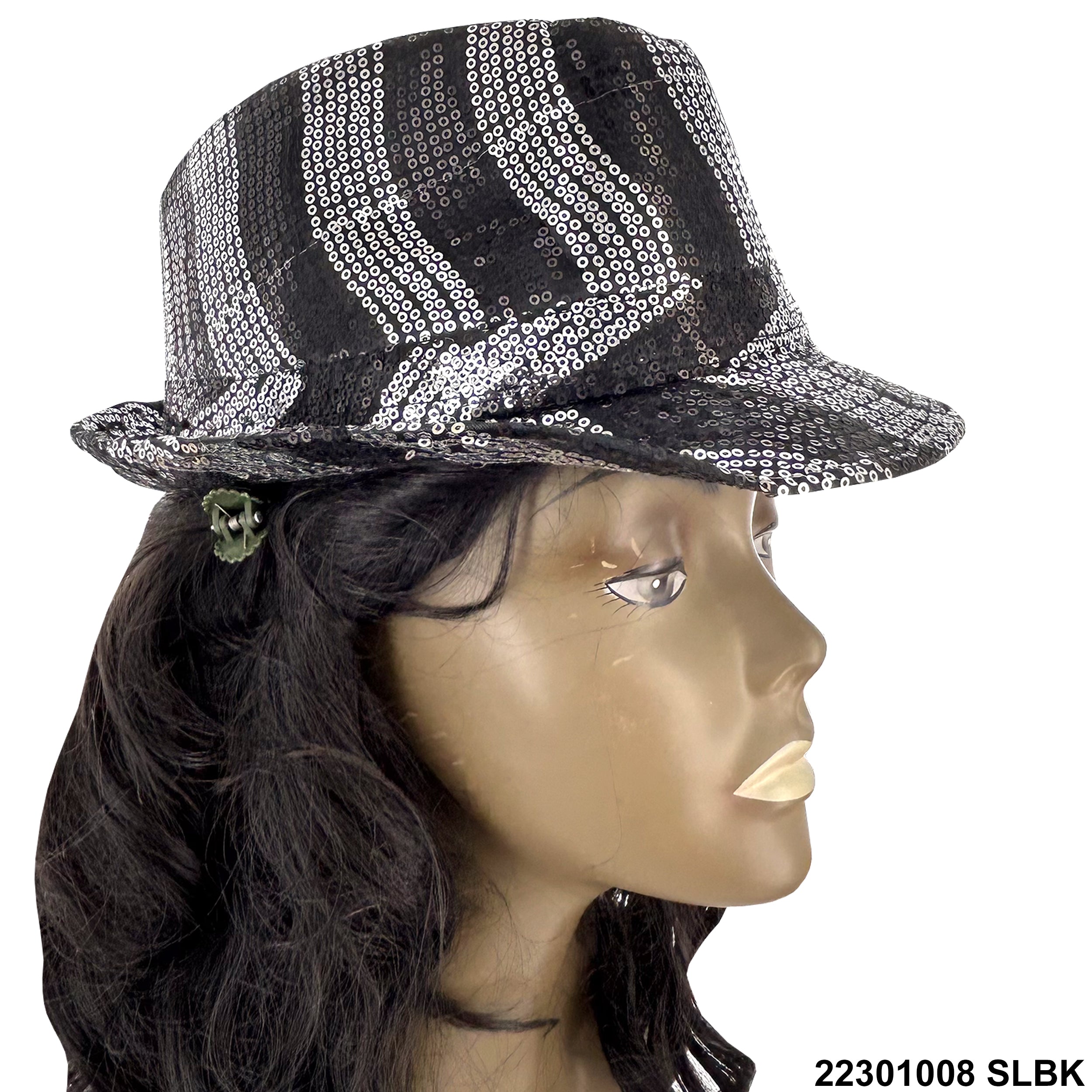 Sequined Fedora Hat 22301008 SLBK