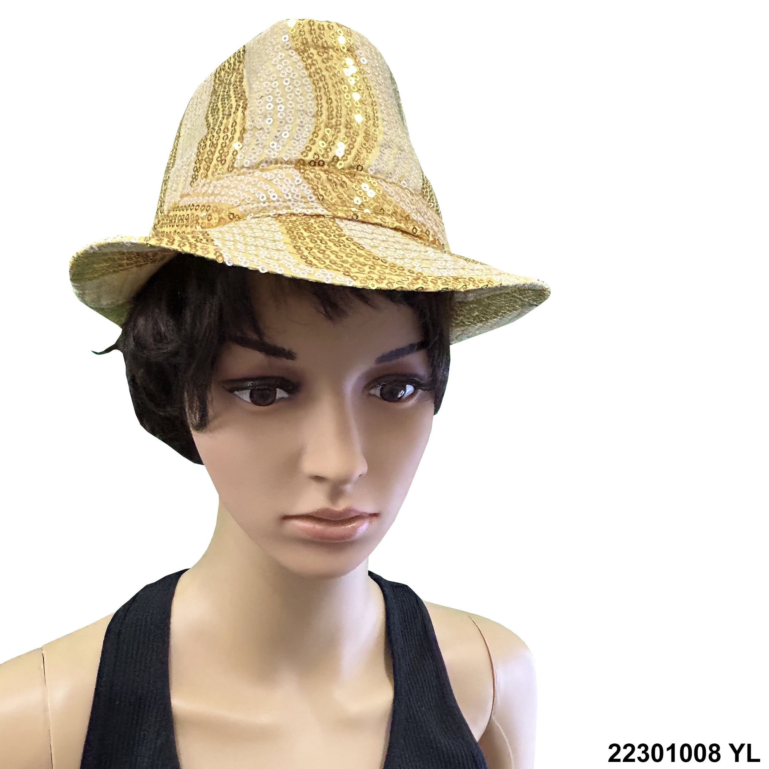 Sequined Fedora Hat 22301008 YL