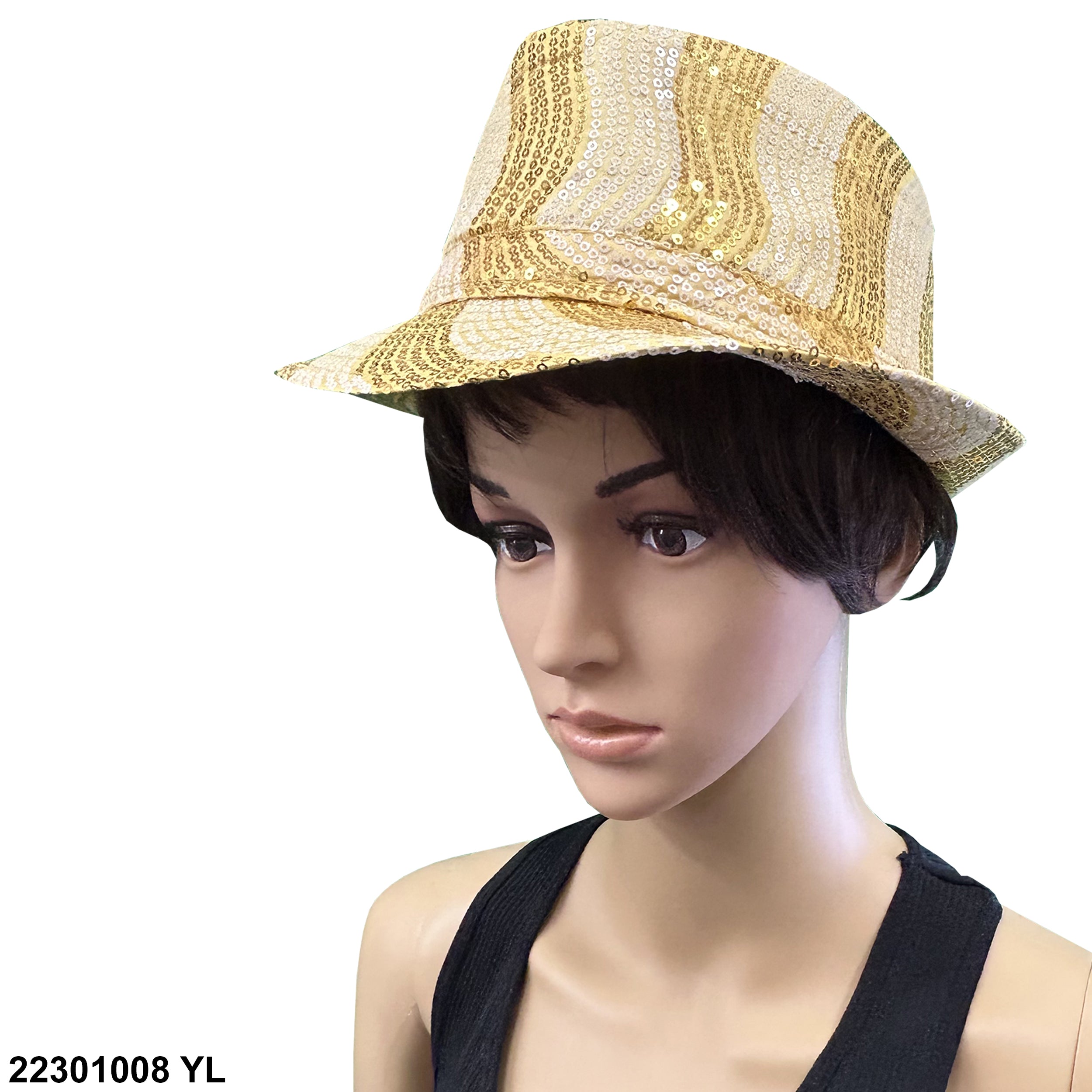 Sequined Fedora Hat 22301008 YL