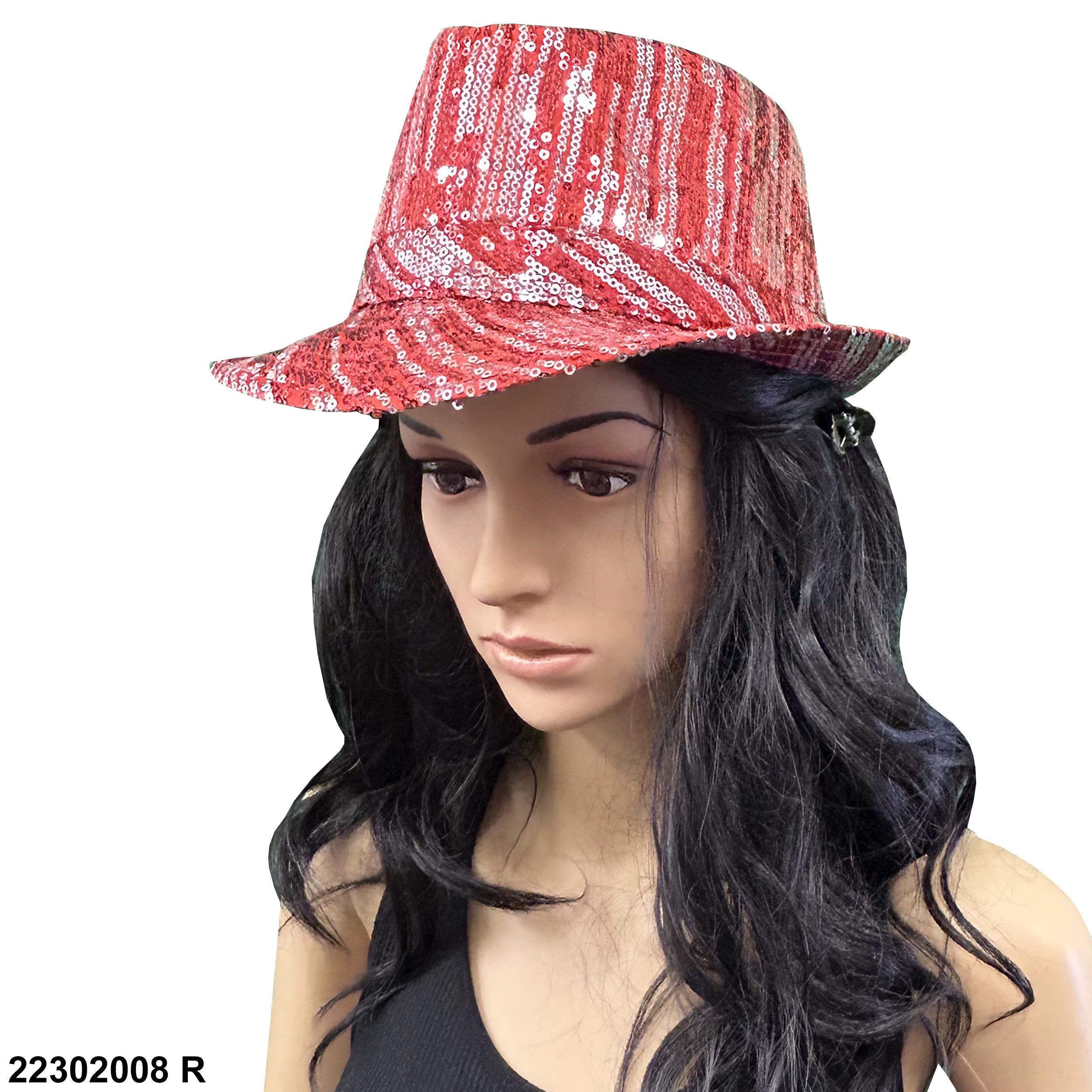 Sequined Fedora Hat 22302008 R