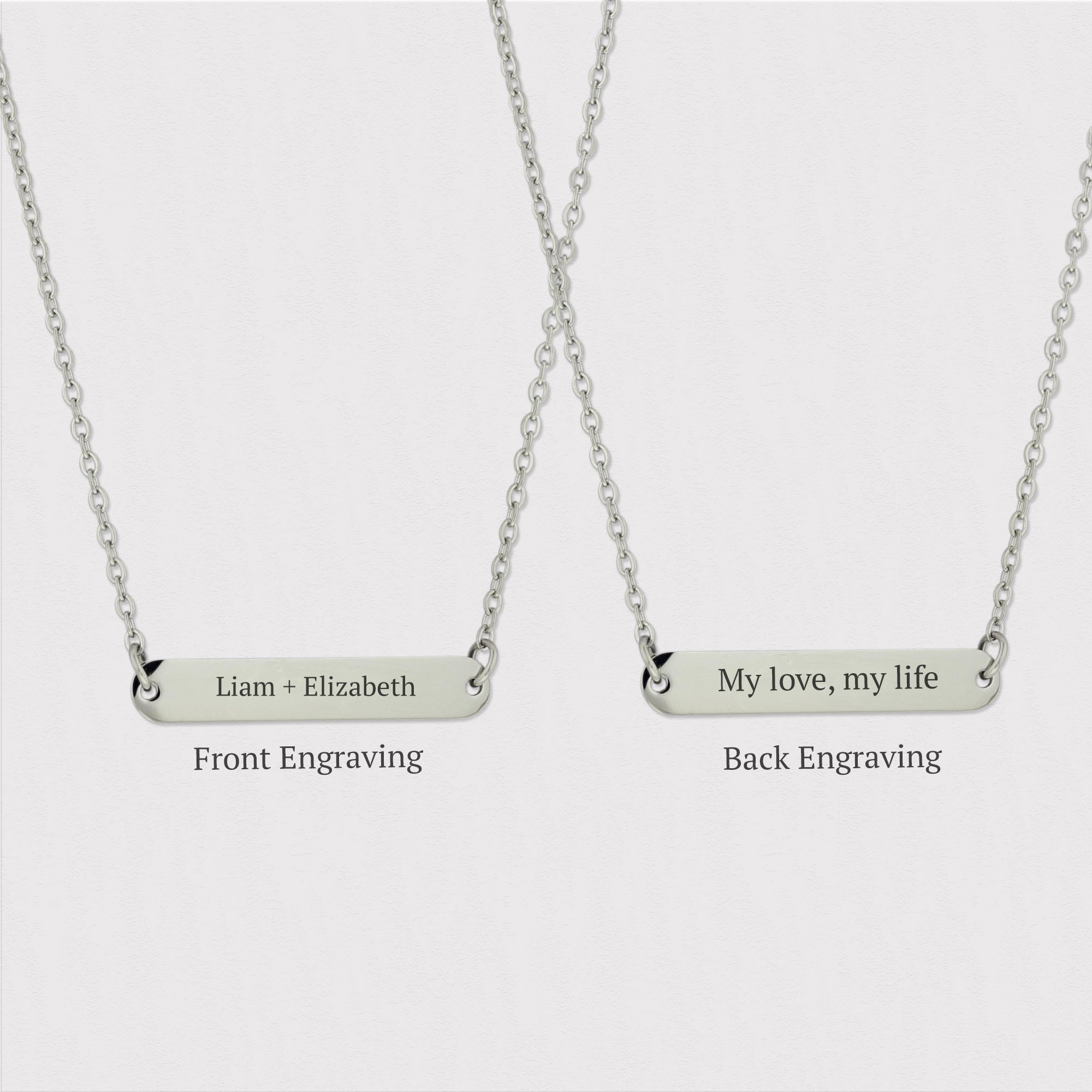 Customizable Nameplate Bar Necklace KCL 28