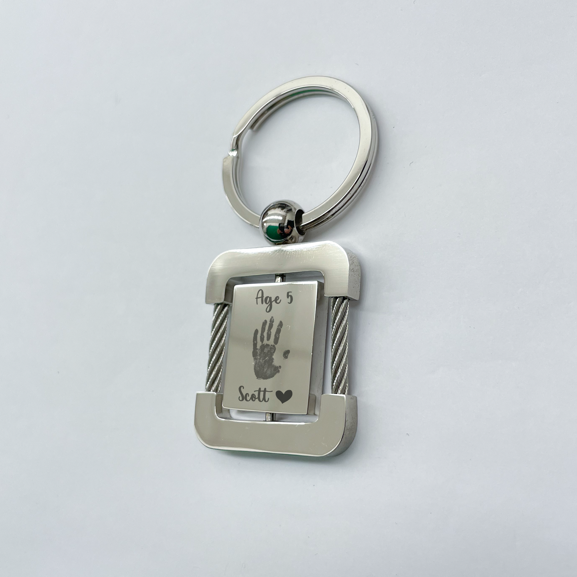 Double rotating square keychain CH 0103