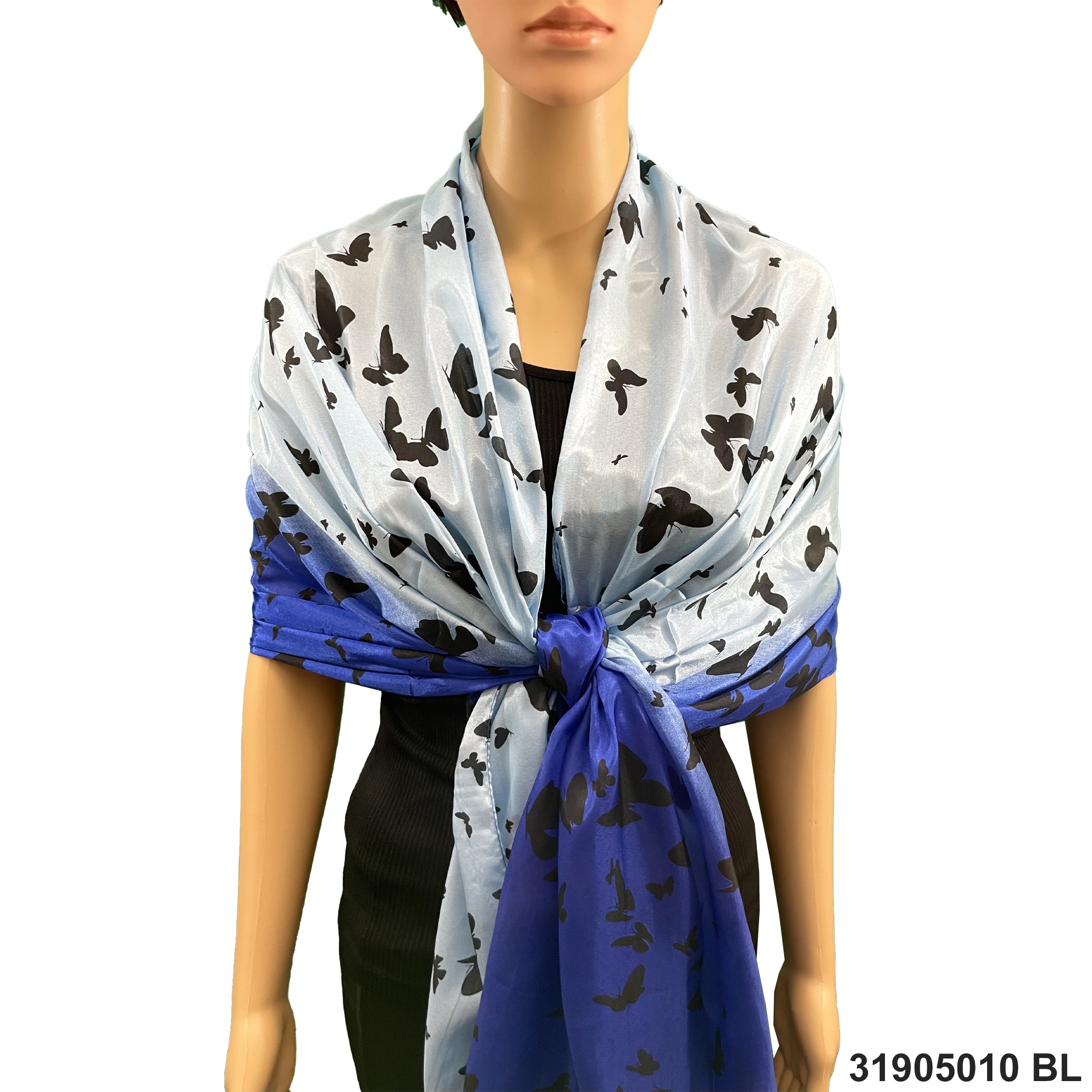 Butterfly Print Summer Scarf 30905010 BL