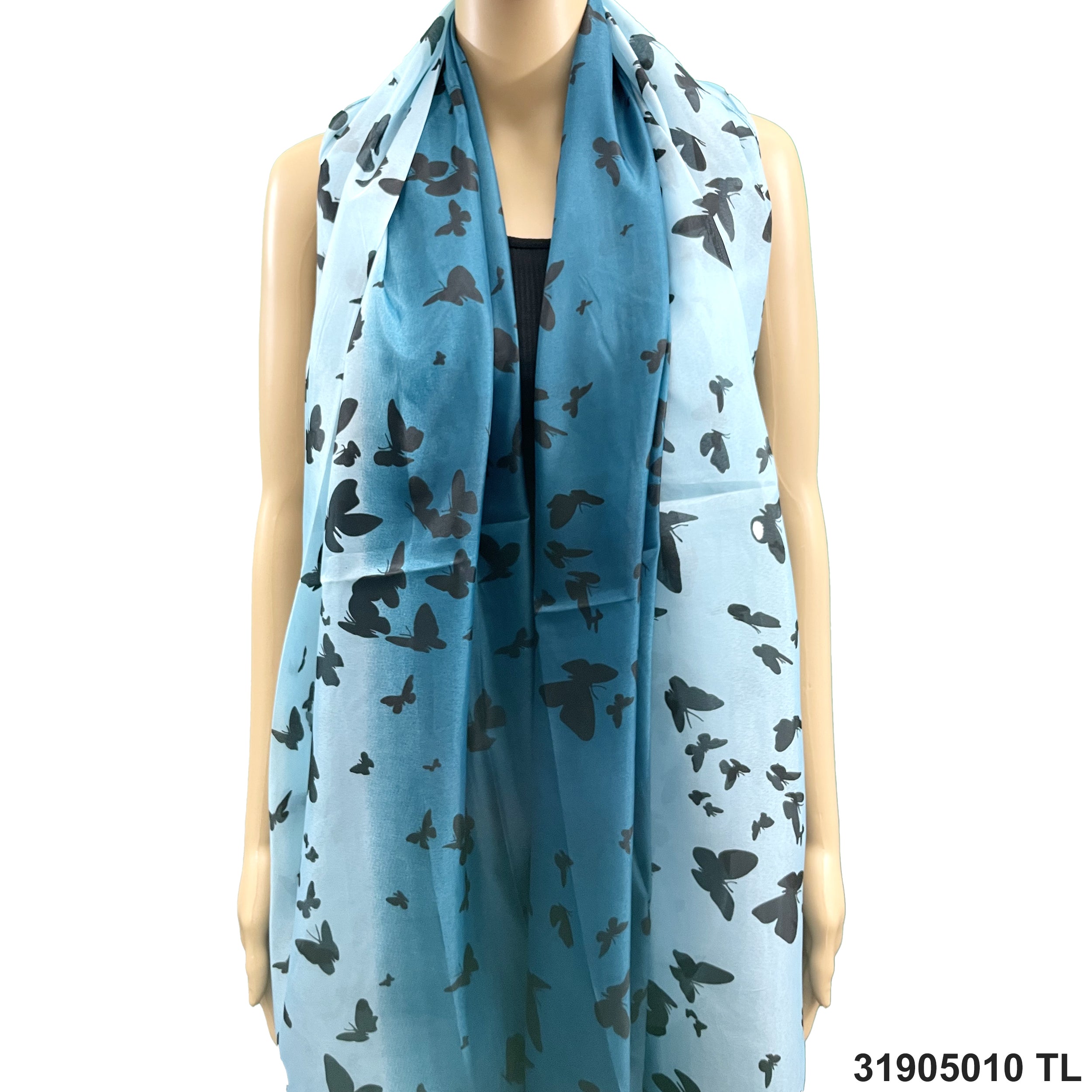 Butterfly Print Summer Scarf 30905010 TL