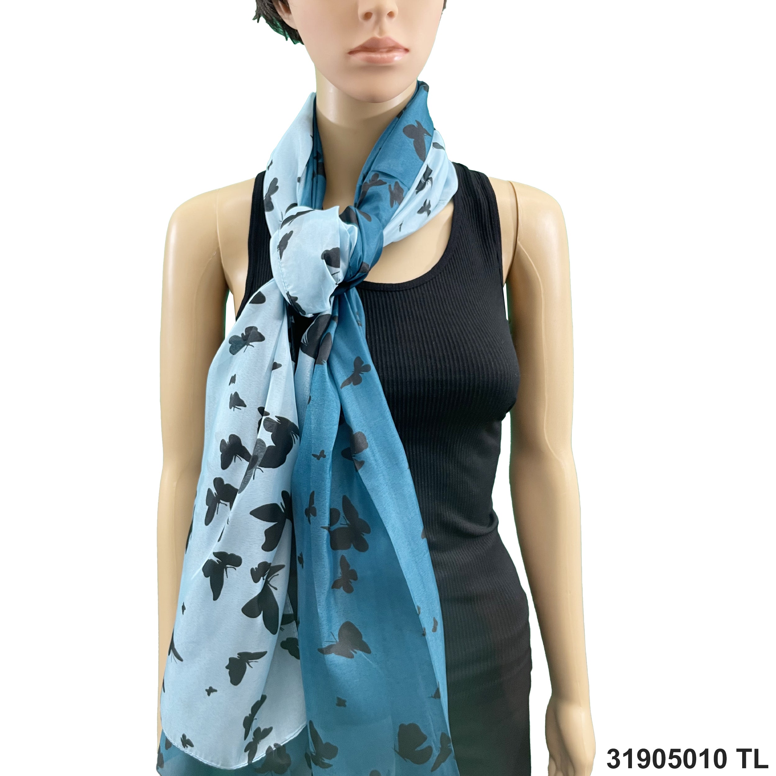 Butterfly Print Summer Scarf 30905010 TL