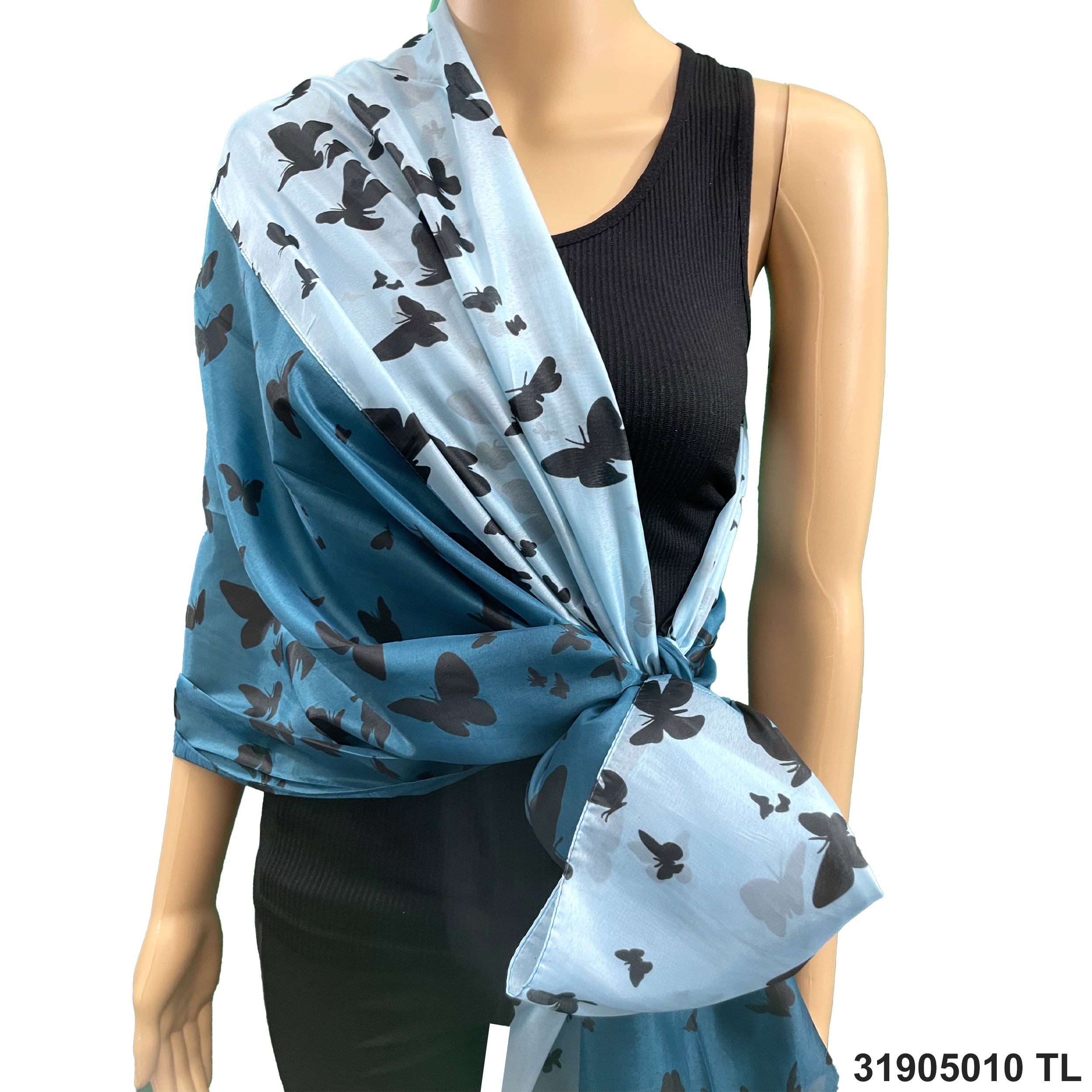 Butterfly Print Summer Scarf 30905010 TL