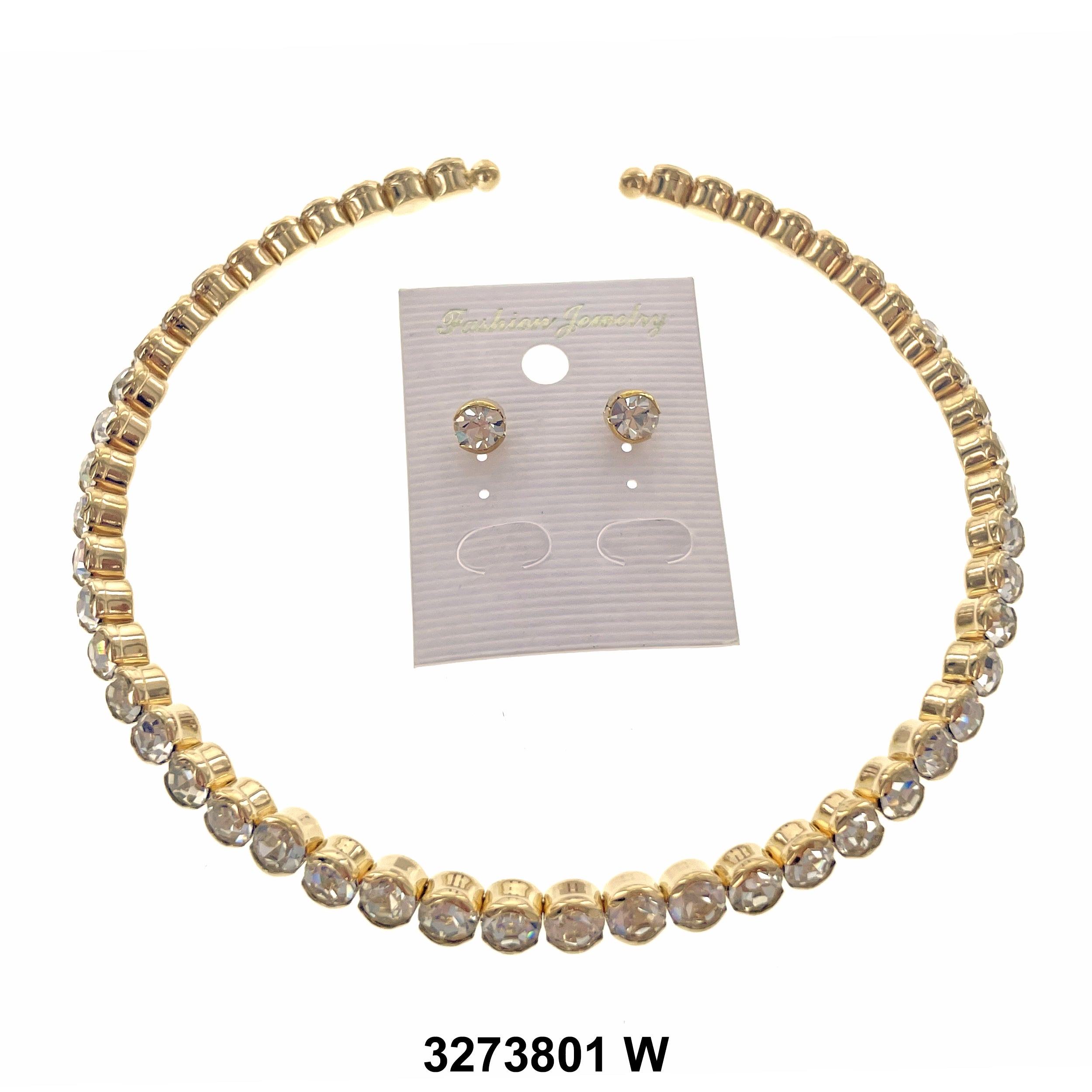 CZ Stones Chocker With Stud Set 3273801 W