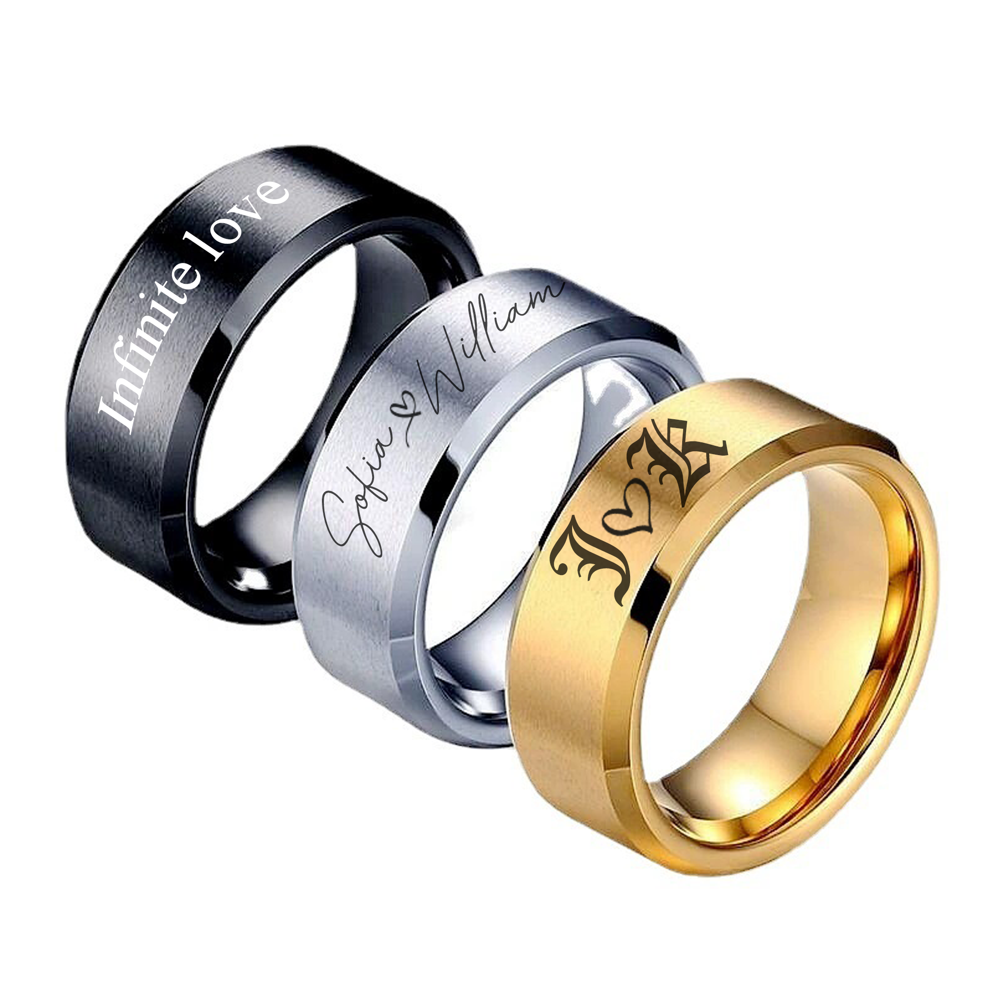 Engravable Band  Rings For Women 6 MM KCLR 2