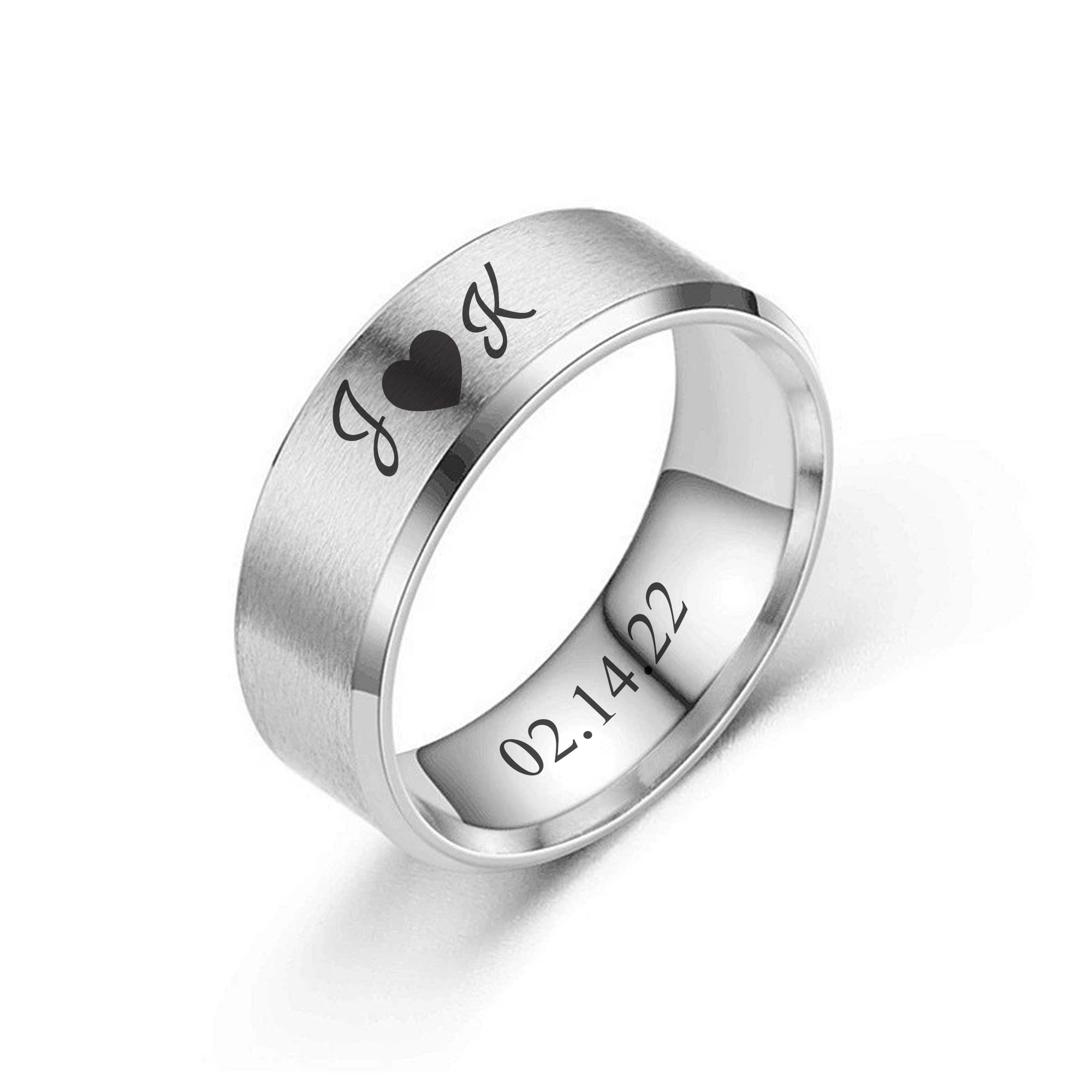 Personalised Name Band Ring 8MM KCLR 3