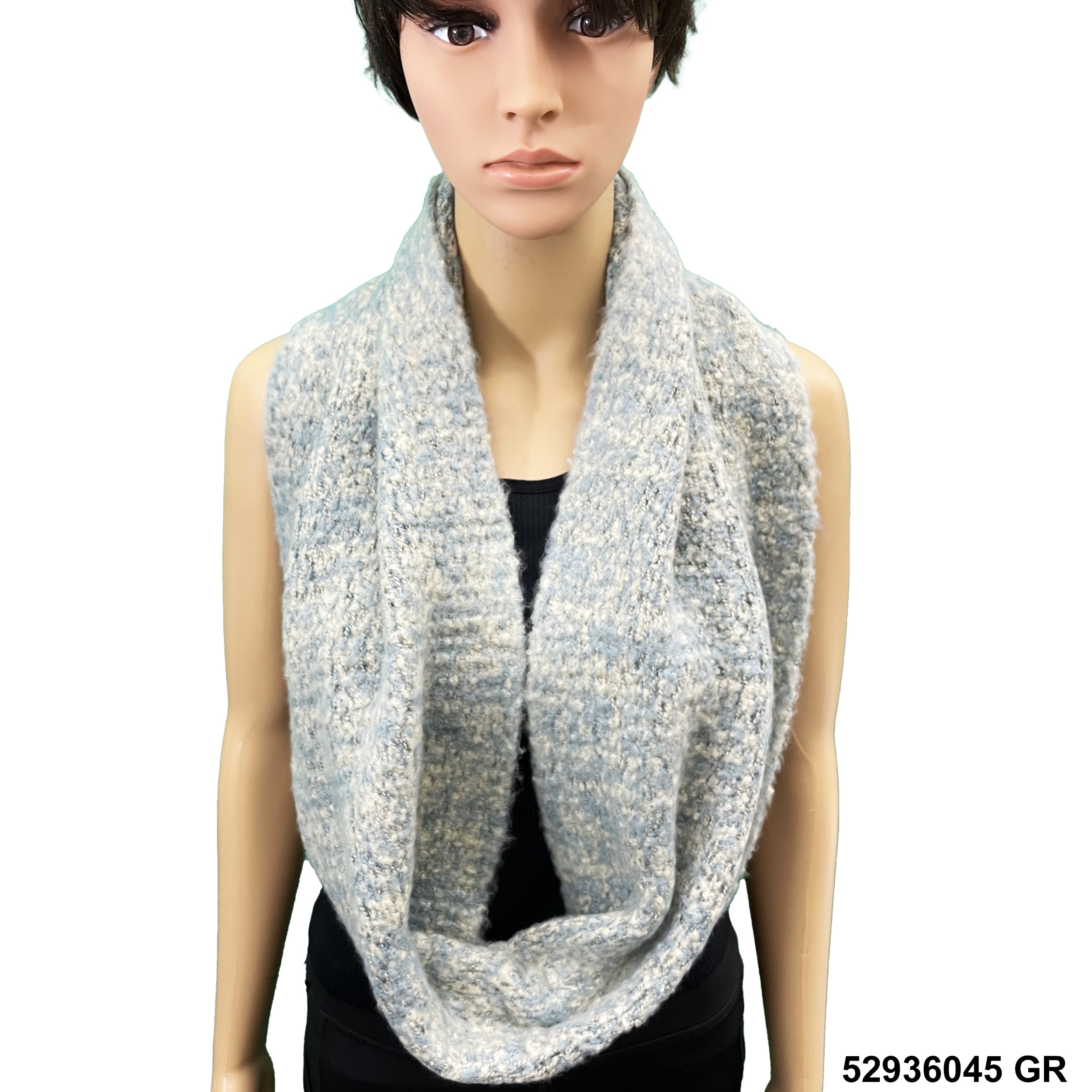 Wool Infinity Oatmeal Print Scarf 52936045 GR