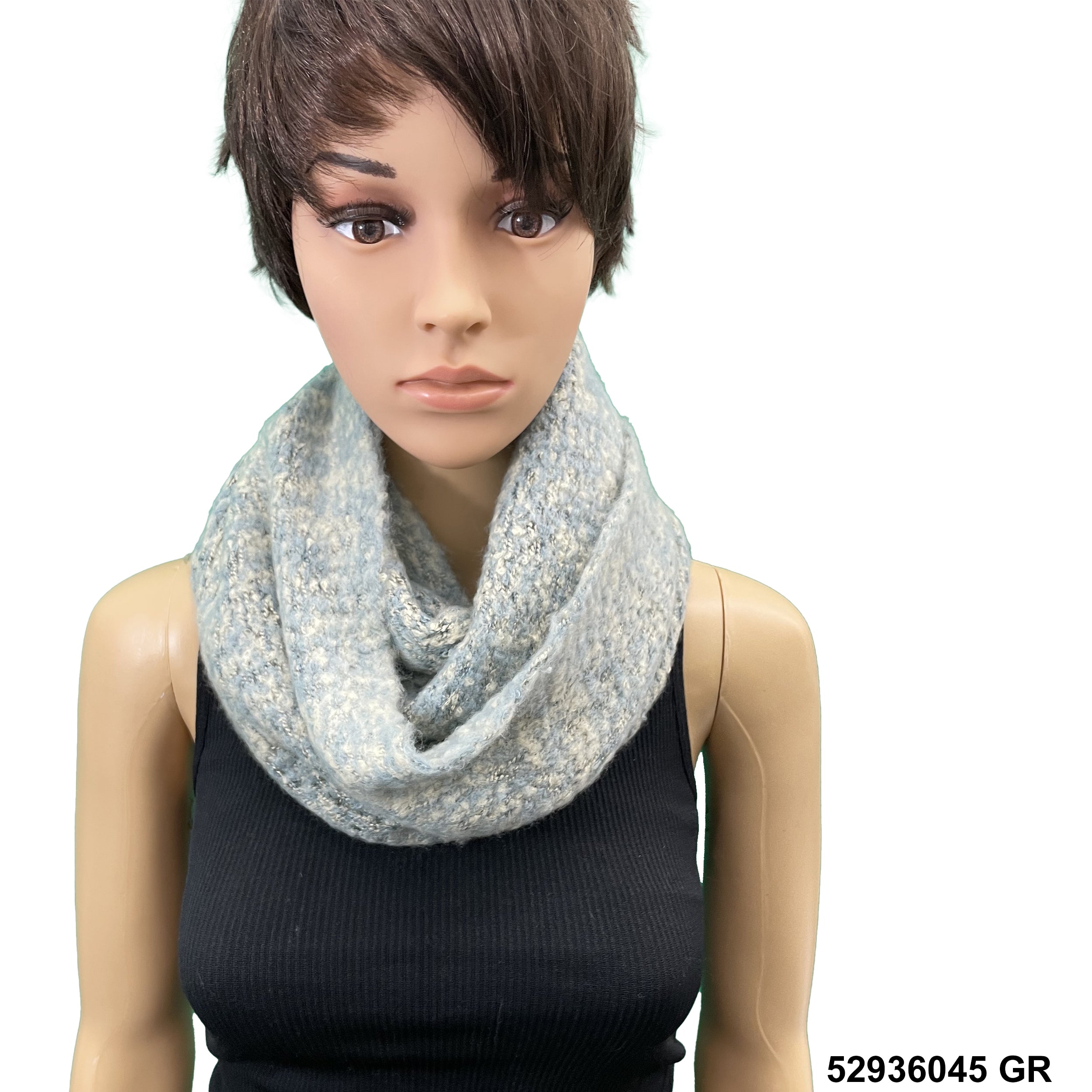 Wool Infinity Oatmeal Print Scarf 52936045 GR