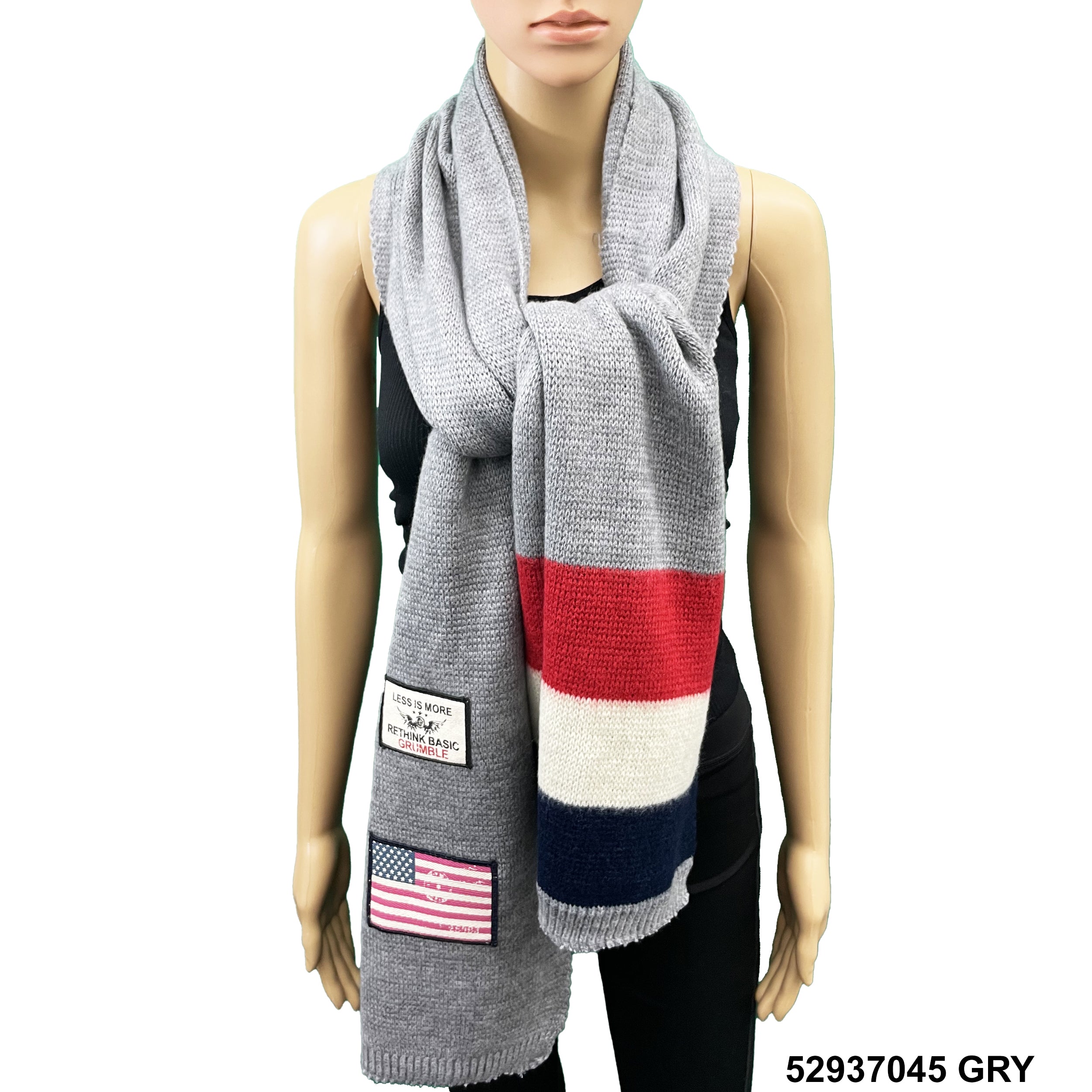 Yak Wool Wide Scarf 52937045 GRY