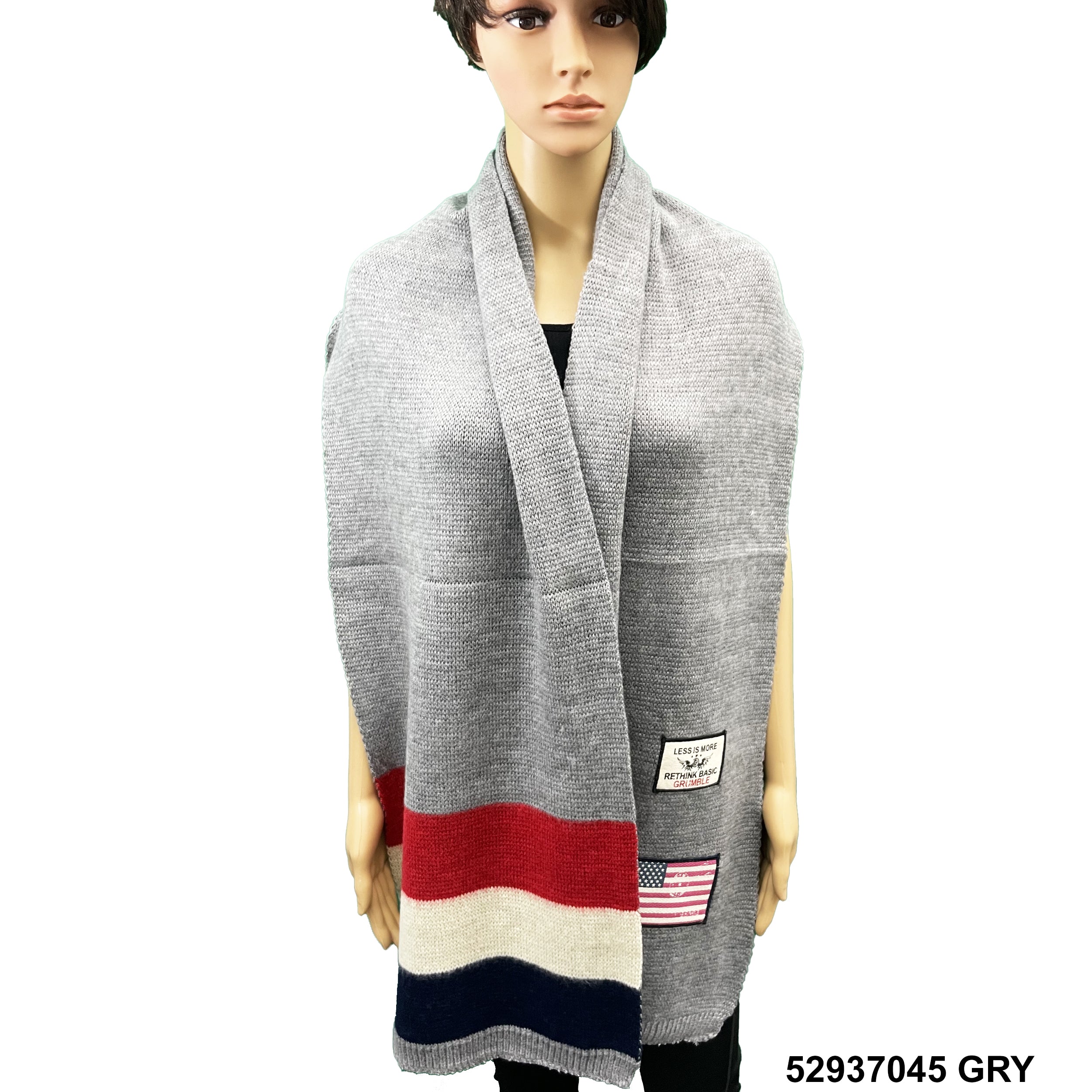 Yak Wool Wide Scarf 52937045 GRY