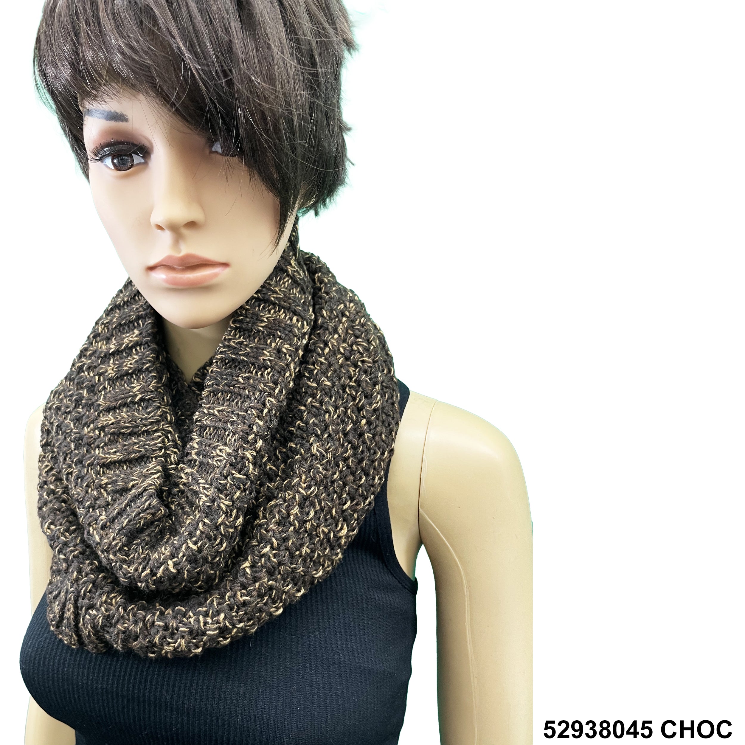 Wool Infinity Oatmeal Print Scarf 52938045 CHOC