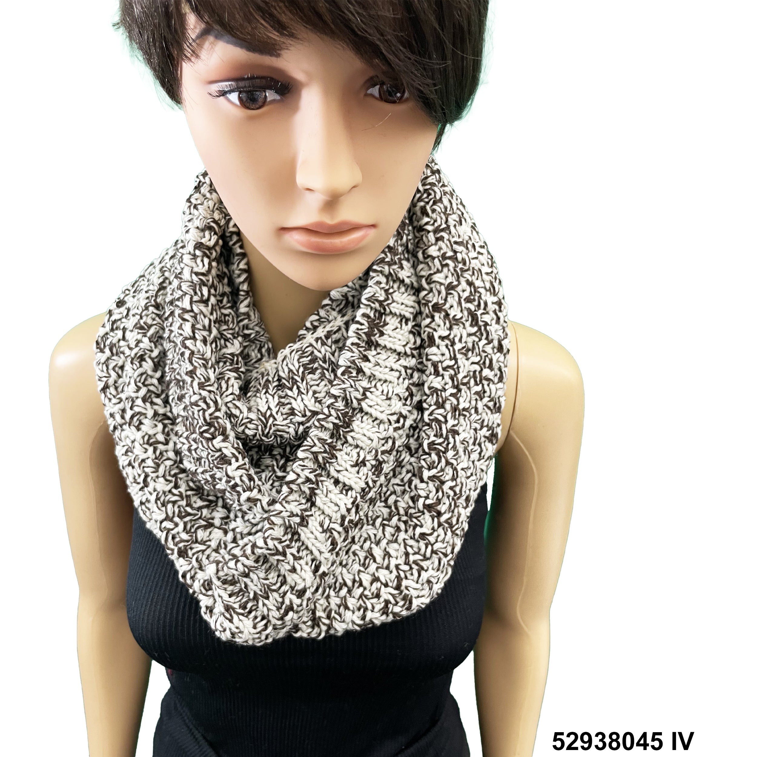 Wool Infinity Oatmeal Print Scarf 52938045 IV