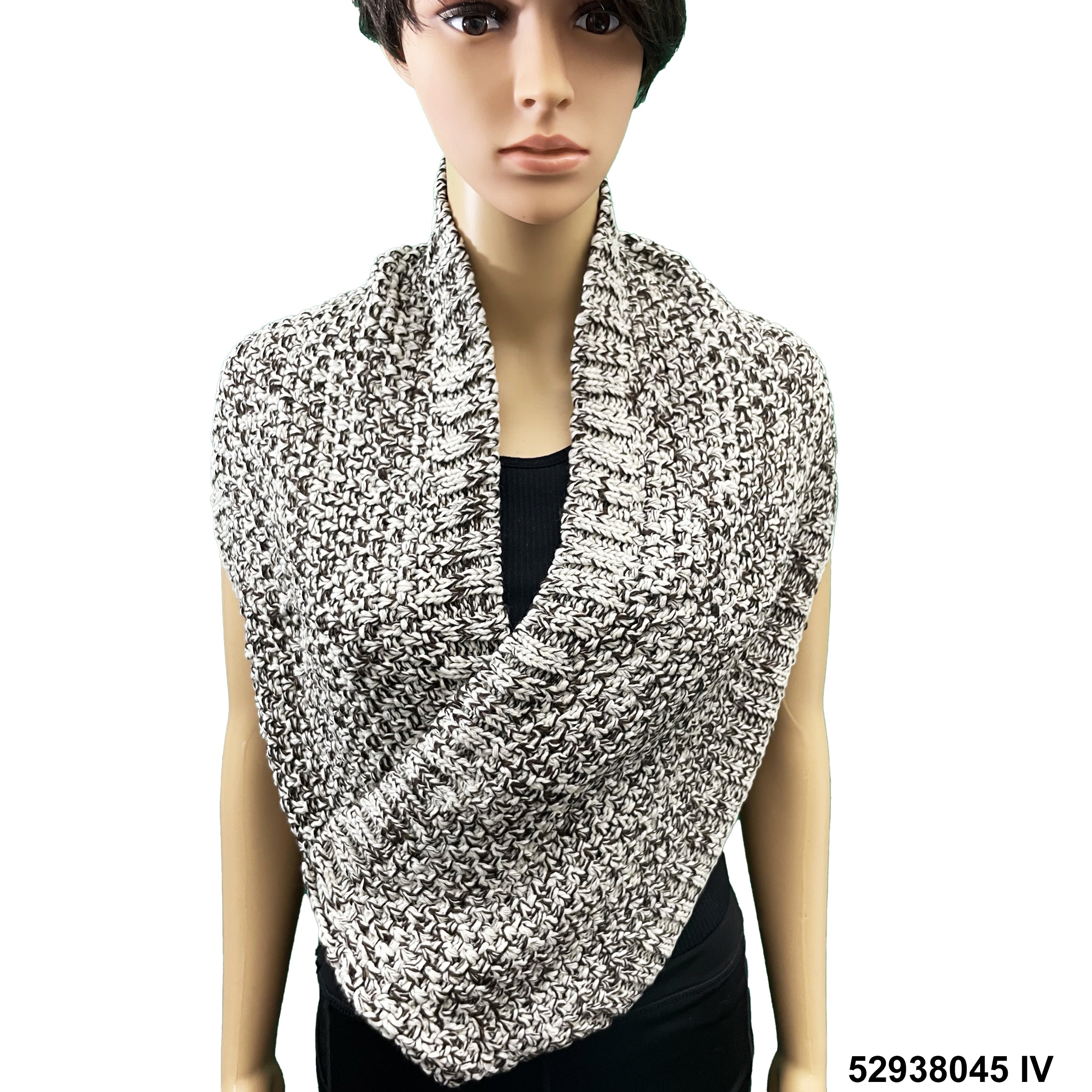 Wool Infinity Oatmeal Print Scarf 52938045 IV