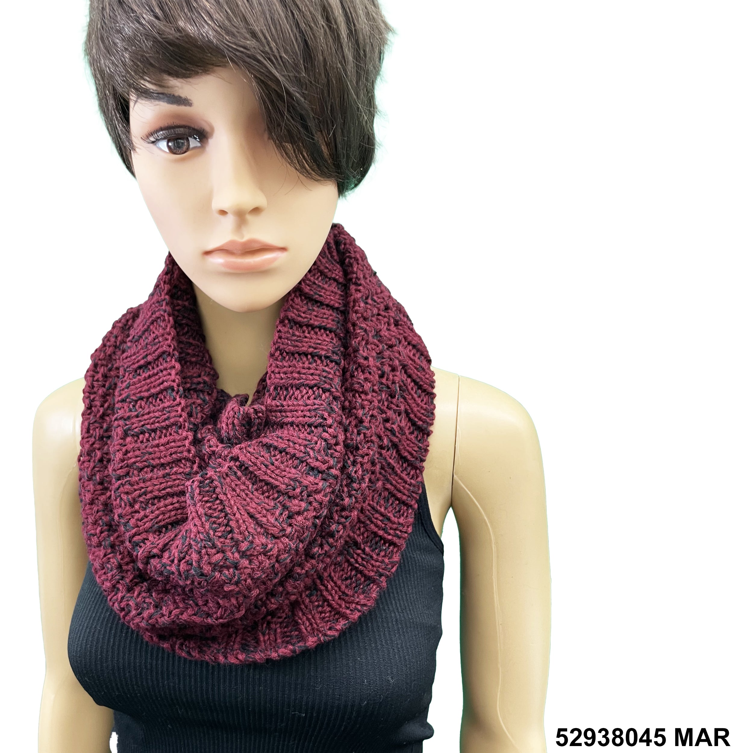 Wool Infinity Oatmeal Print Scarf 52938045 MAR