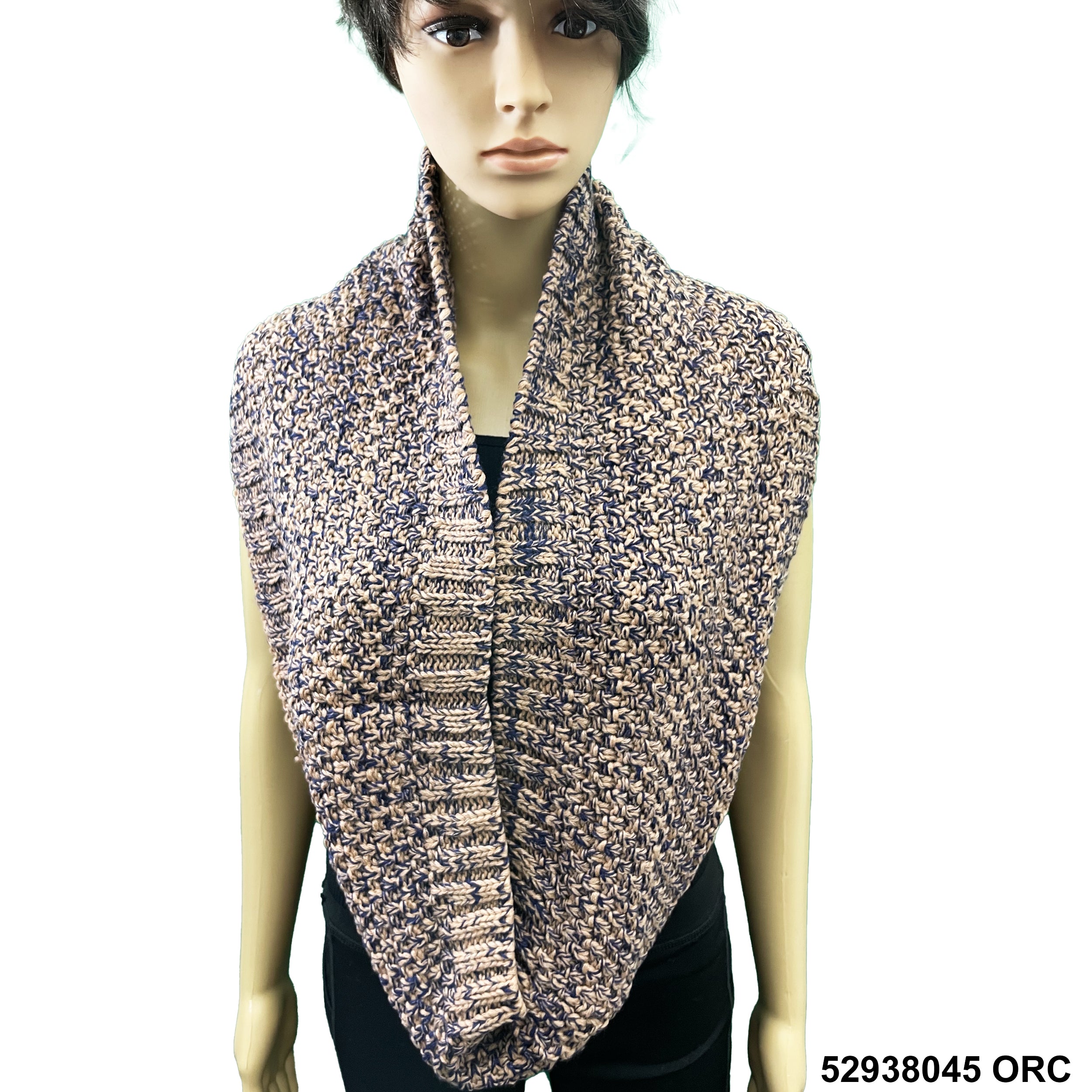 Wool Infinity Oatmeal Print Scarf 52938045 ORC