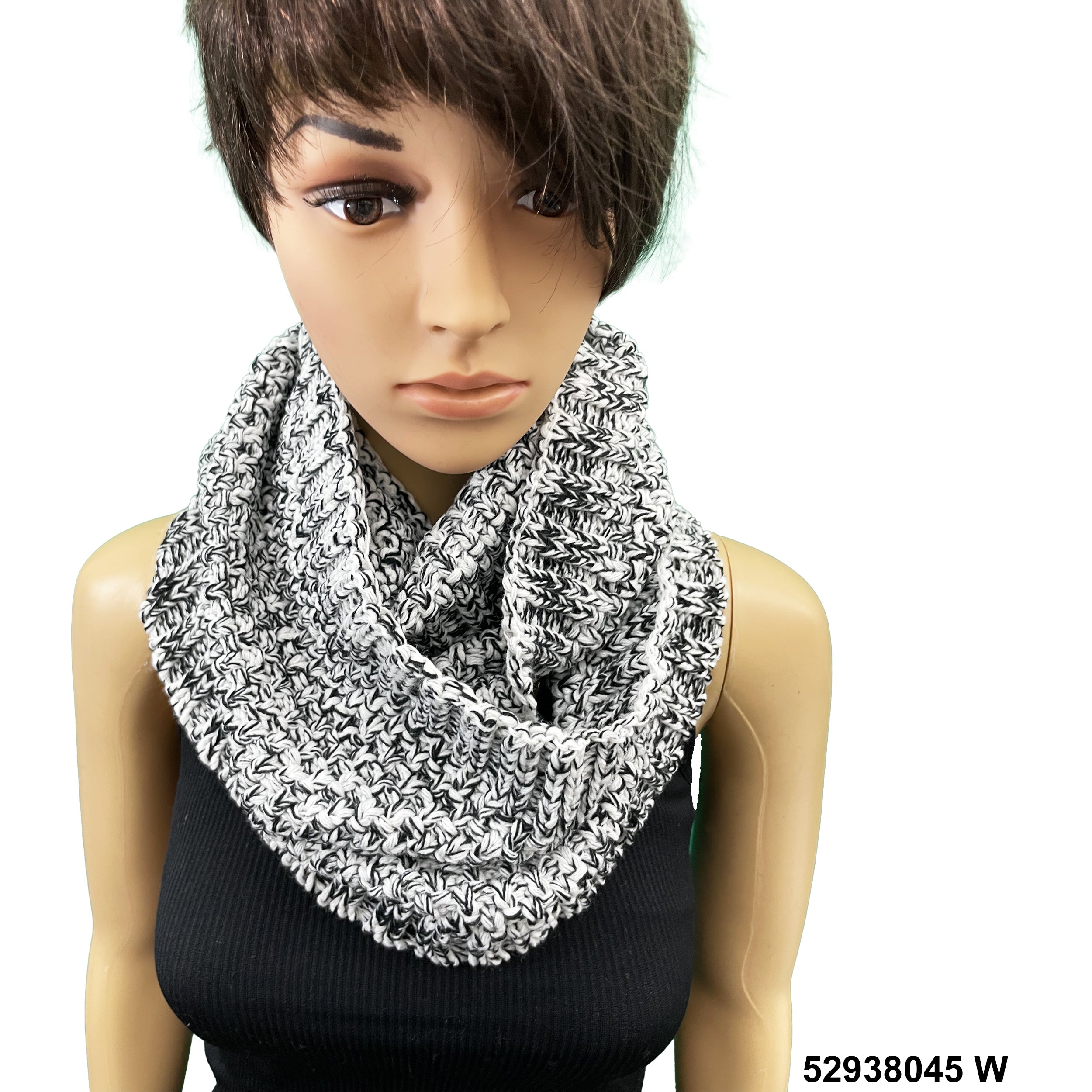 Wool Infinity Oatmeal Print Scarf 52938045 W