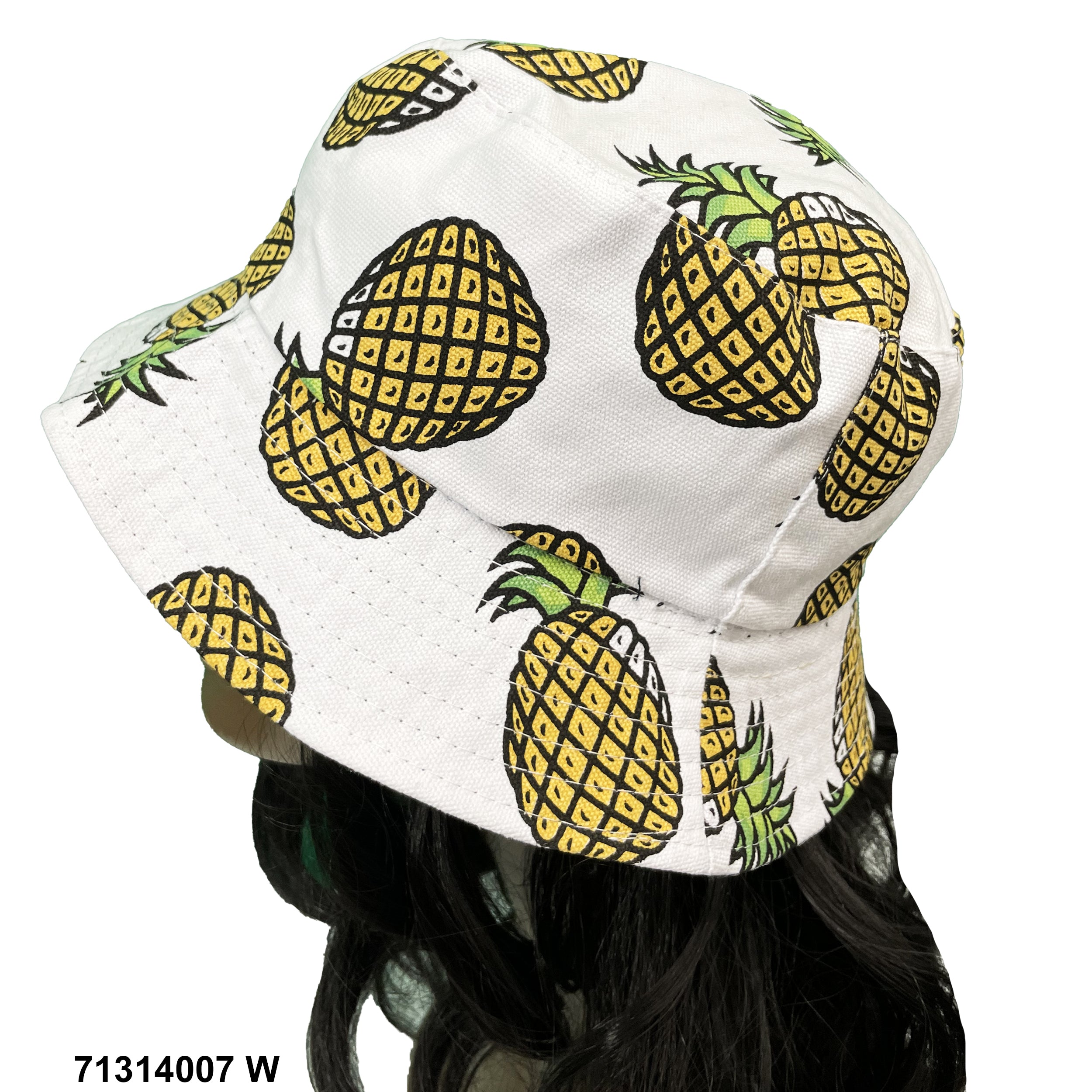 Bucket pineapple print hat 71314007 W