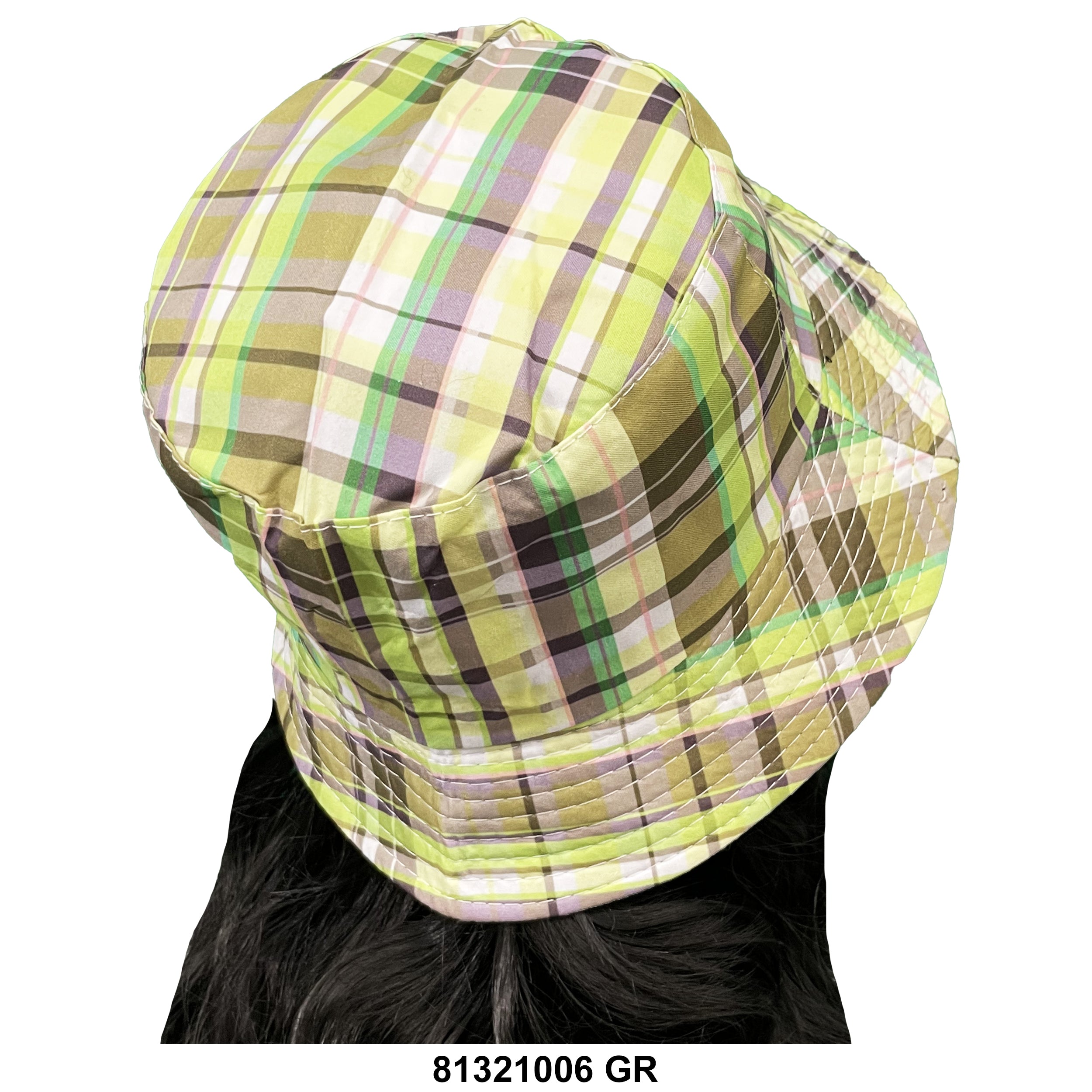 Bucket checkered print hat 81321006 GR